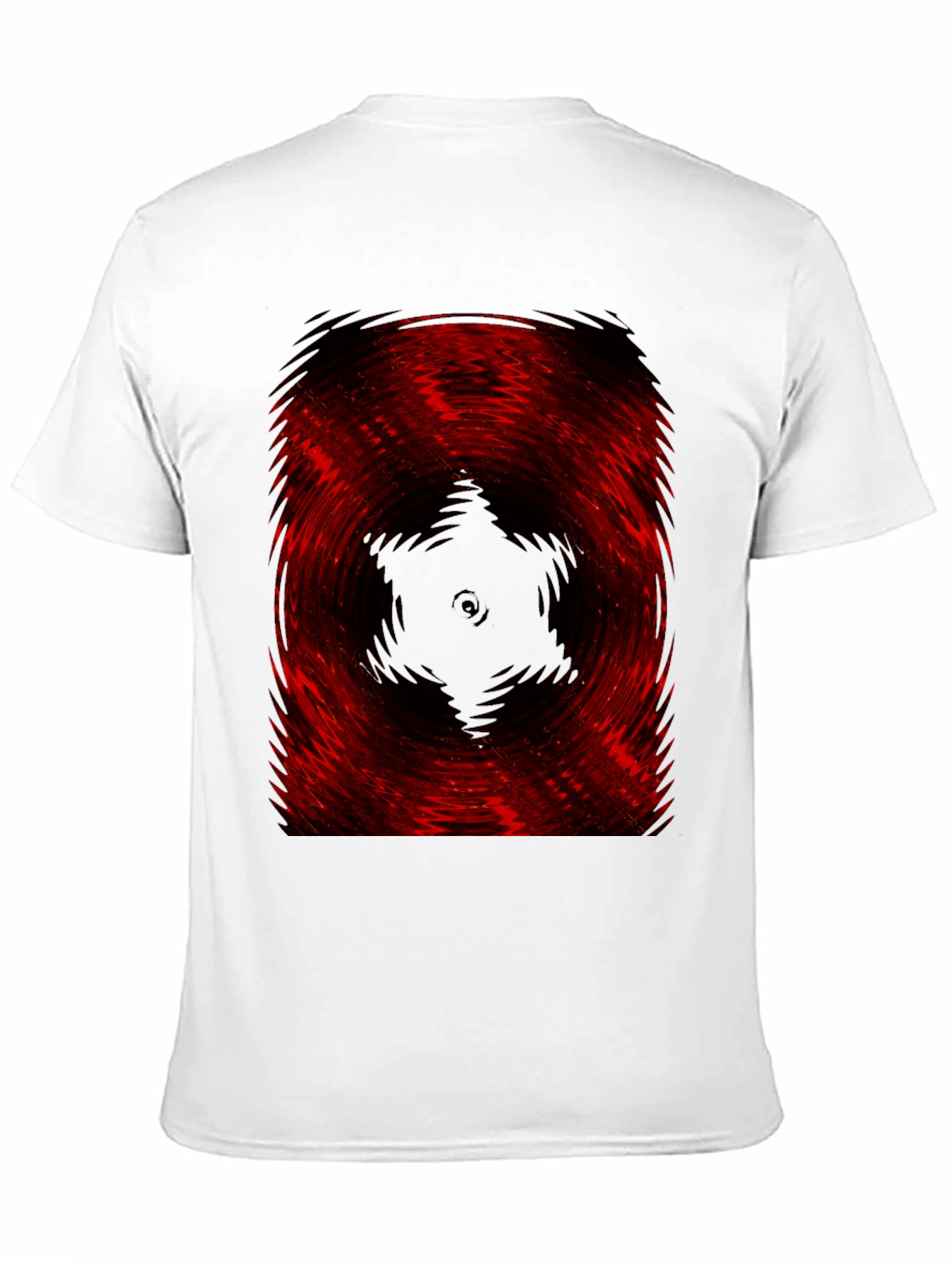Black Abstract Red & Black Swirl Graphic Tee view 11