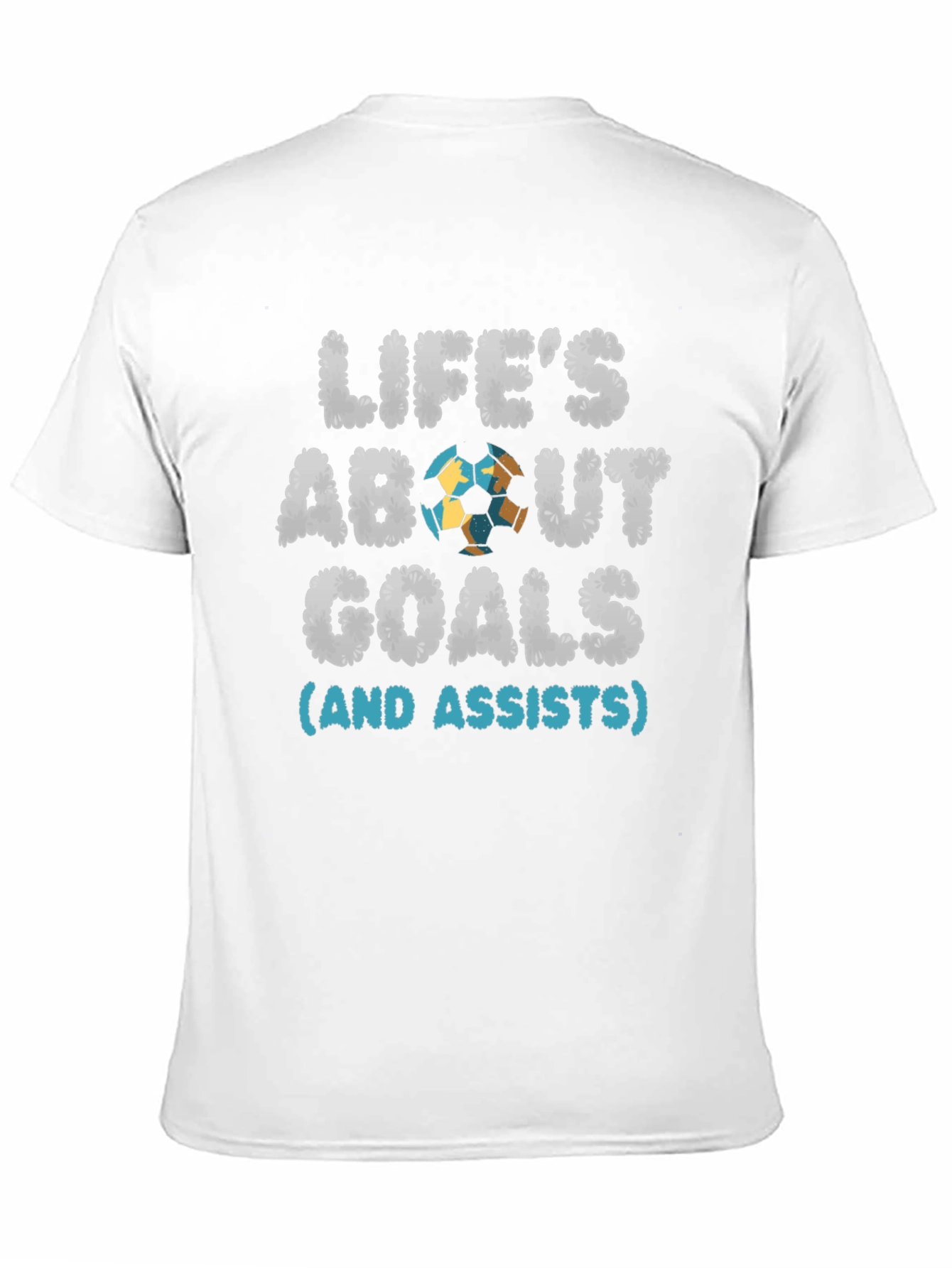 Black Life's About Goals Soccer T-Shirt view 11
