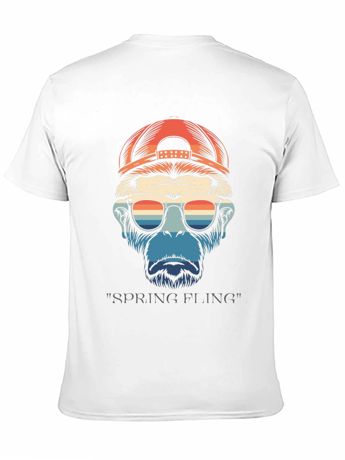 Black Retro Monkey "Spring Fling" Graphic Tee view 11