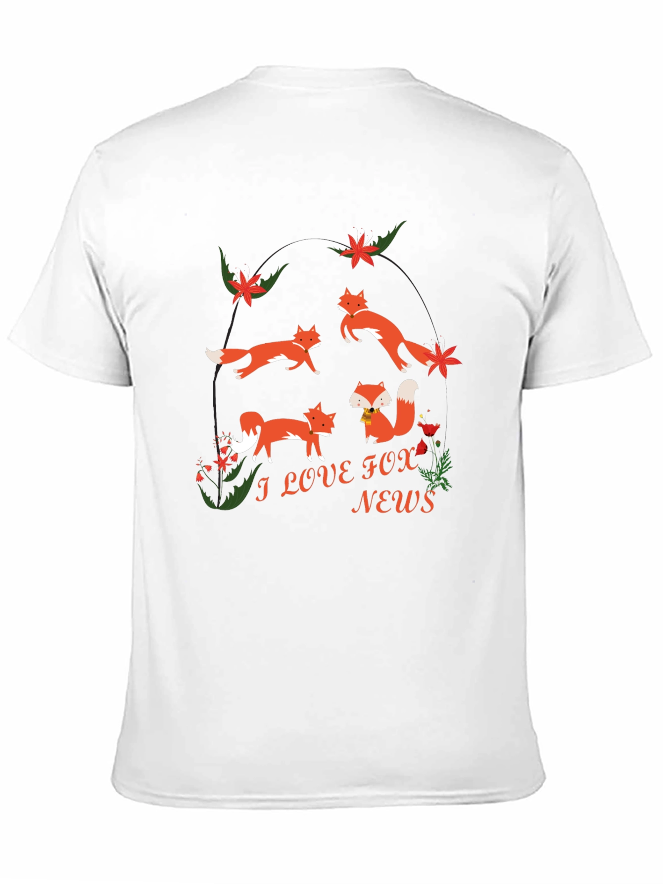 Black Fox News Graphic T-Shirt - Quirky Design view 11