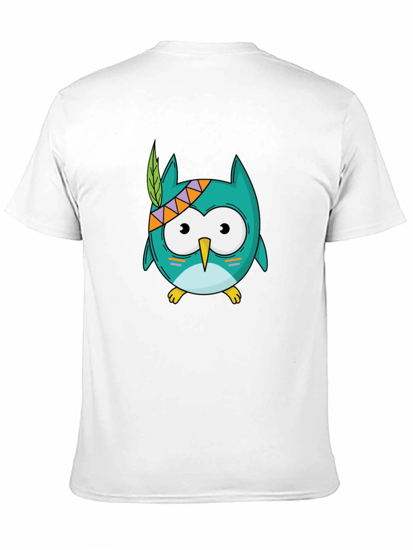 Black Cute Cartoon Owl T-Shirt - Black view 11