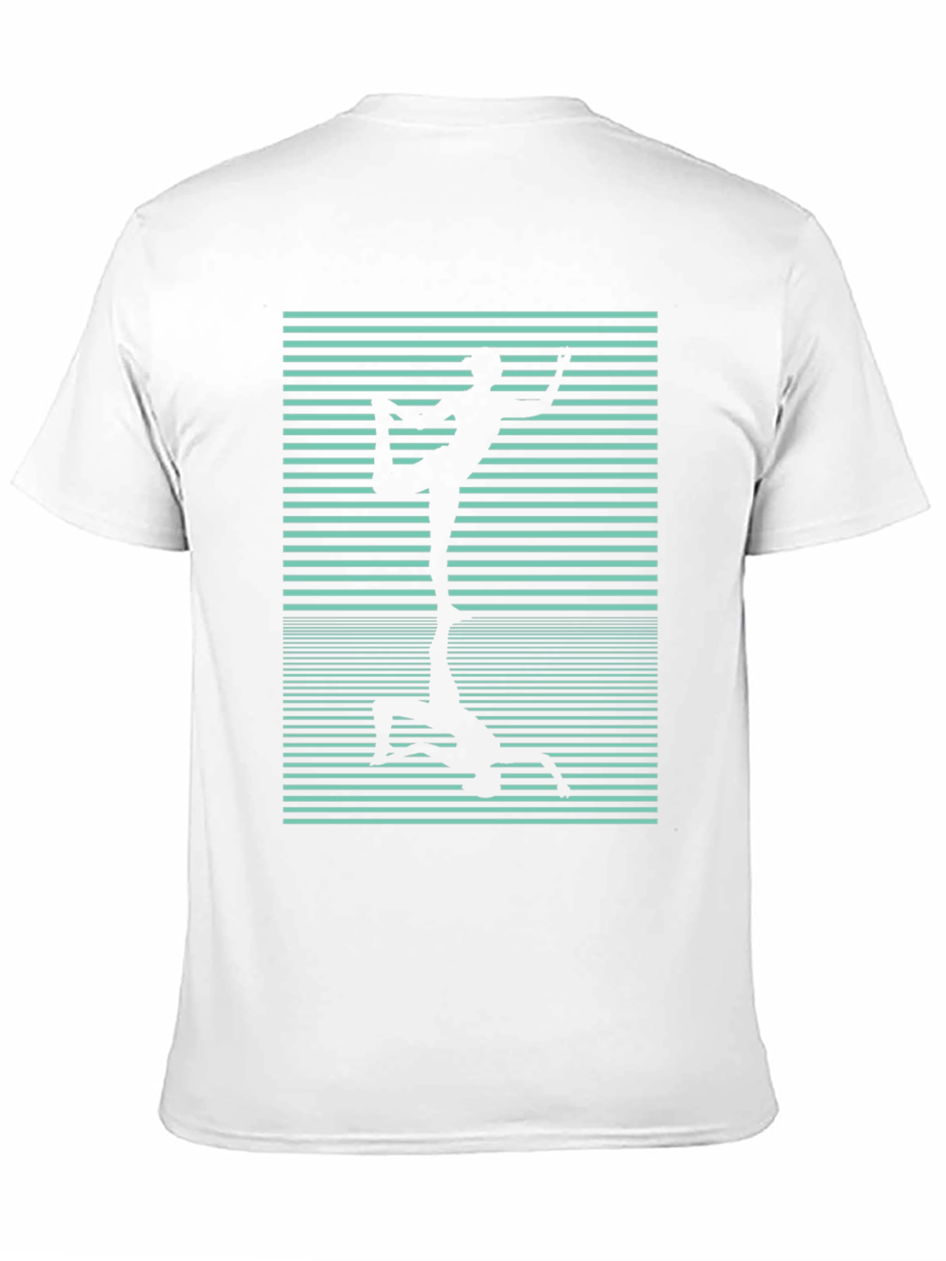 Black Yoga Reflection Graphic Tee - Black Cotton view 11