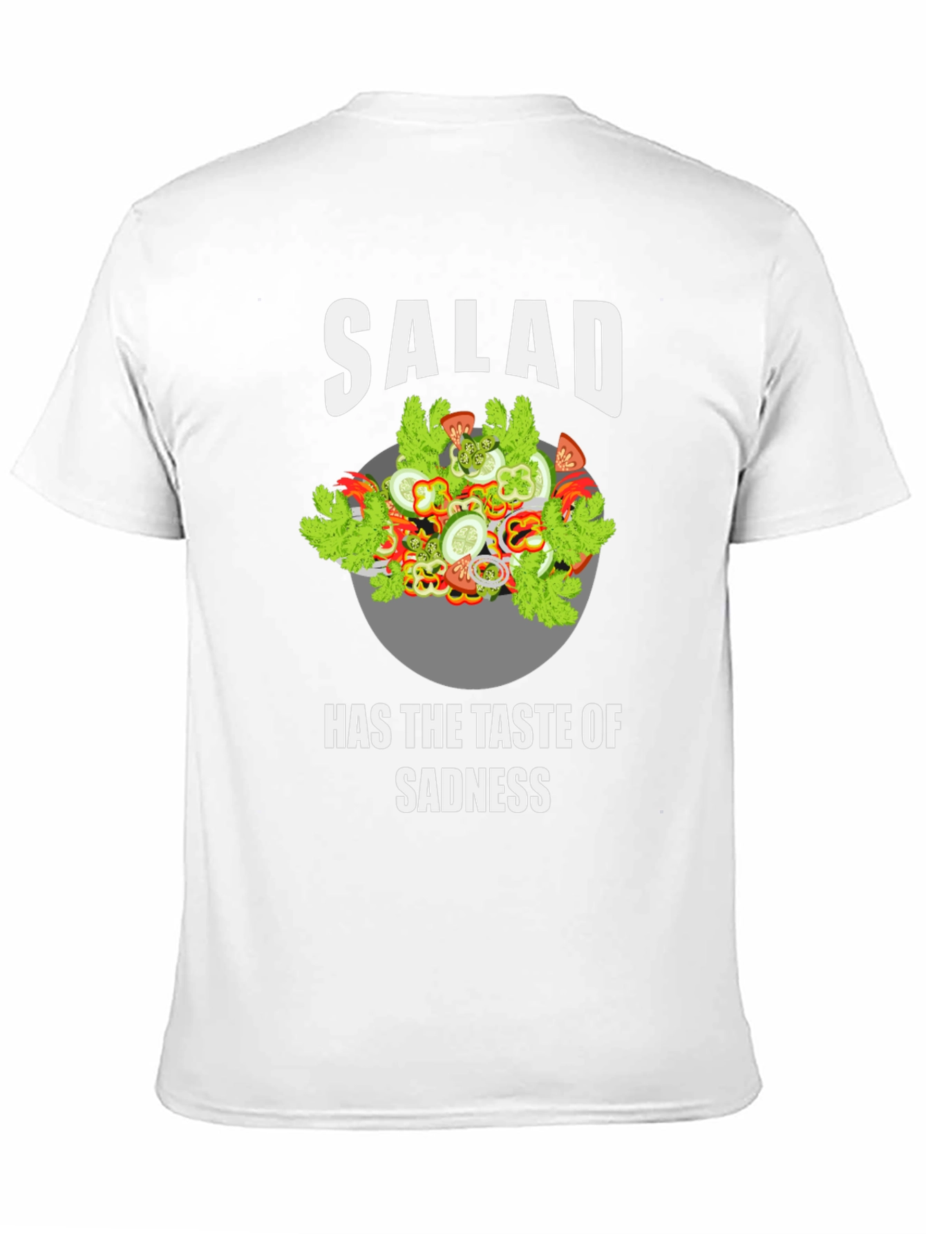 Black Salad Taste of Sadness Graphic T-Shirt - Funny Tee view 11