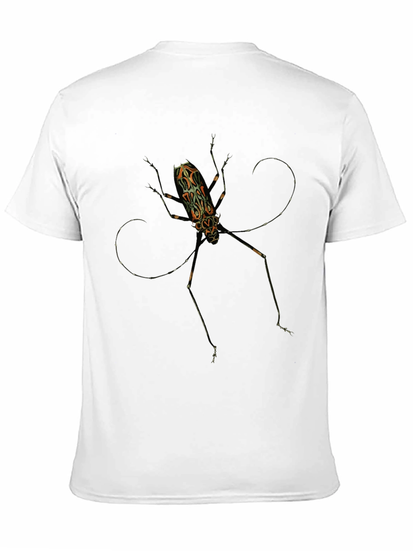 Black Artsy Bug Graphic Tee - Black Cotton T-Shirt view 11