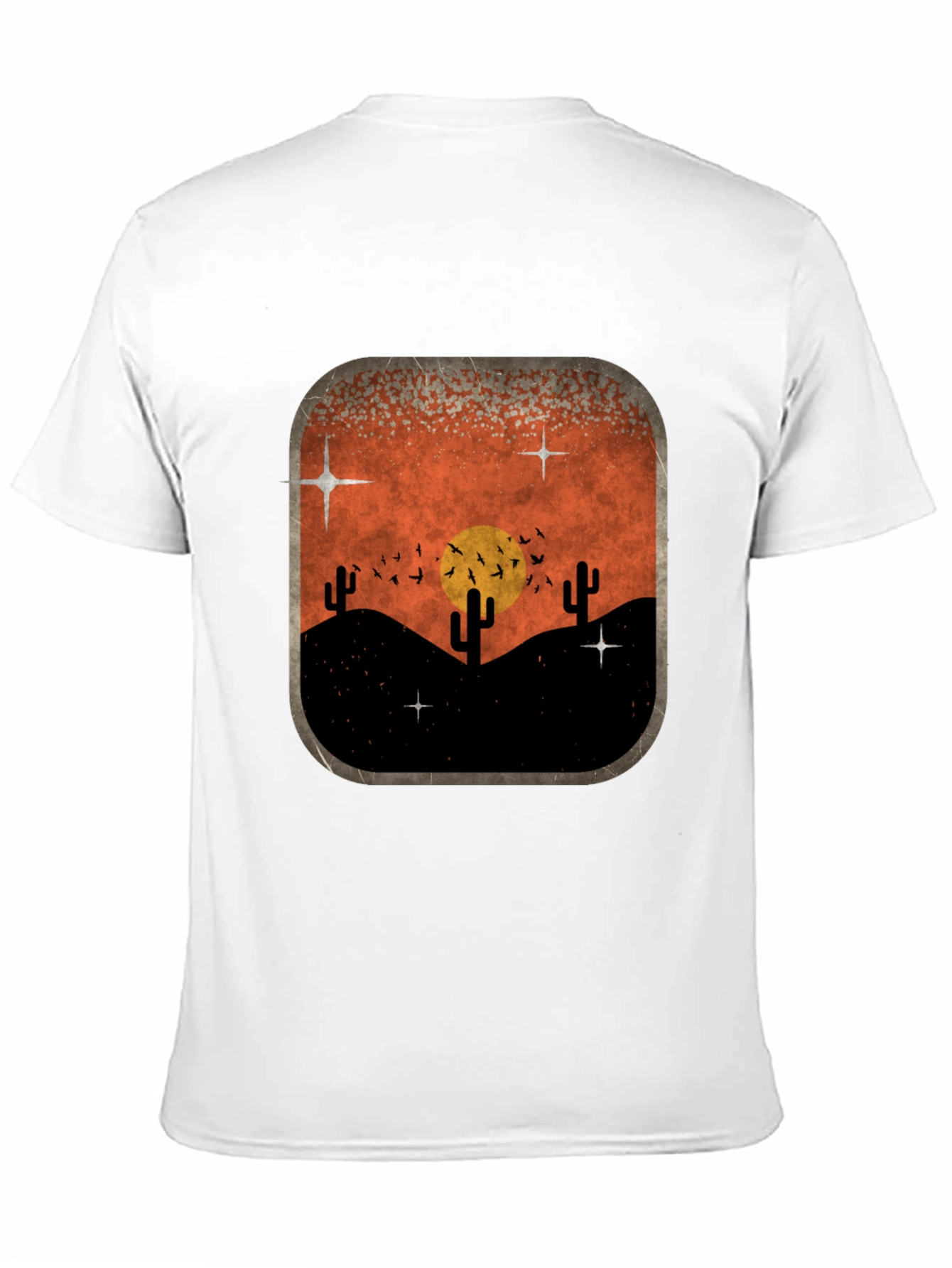 Black Retro Desert Sunset Graphic Tee - Classic Black view 11