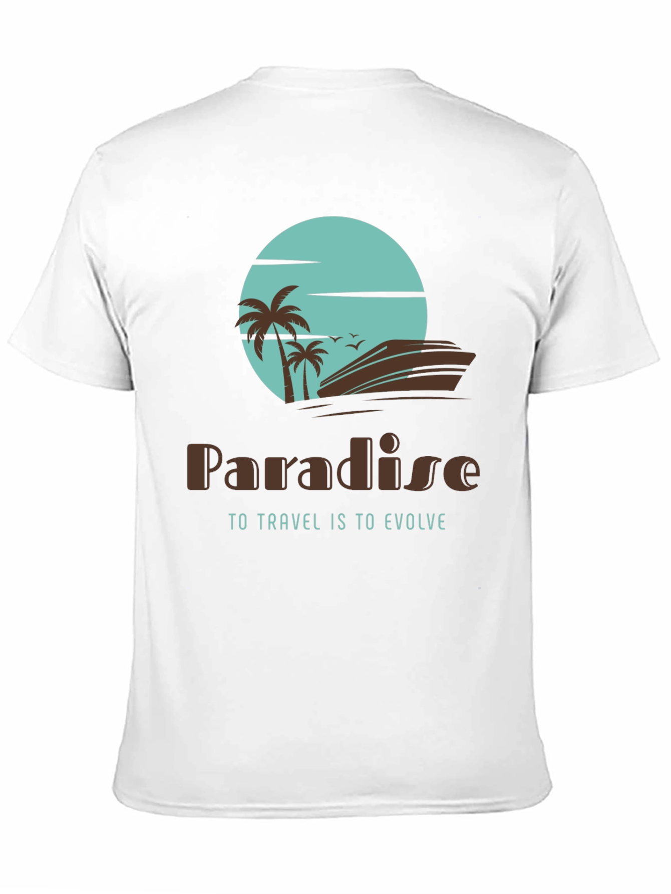 Black Paradise Travel T-Shirt - Evolve in Style view 11