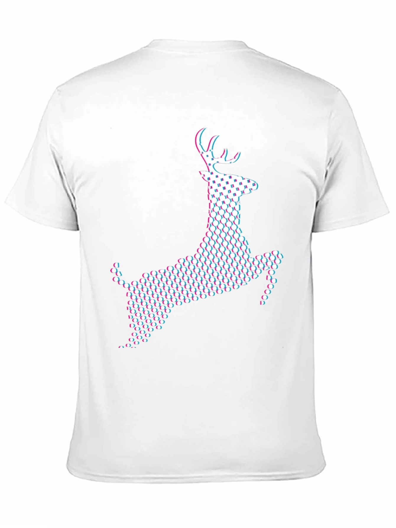 Black Abstract Reindeer Graphic Black T-Shirt view 11