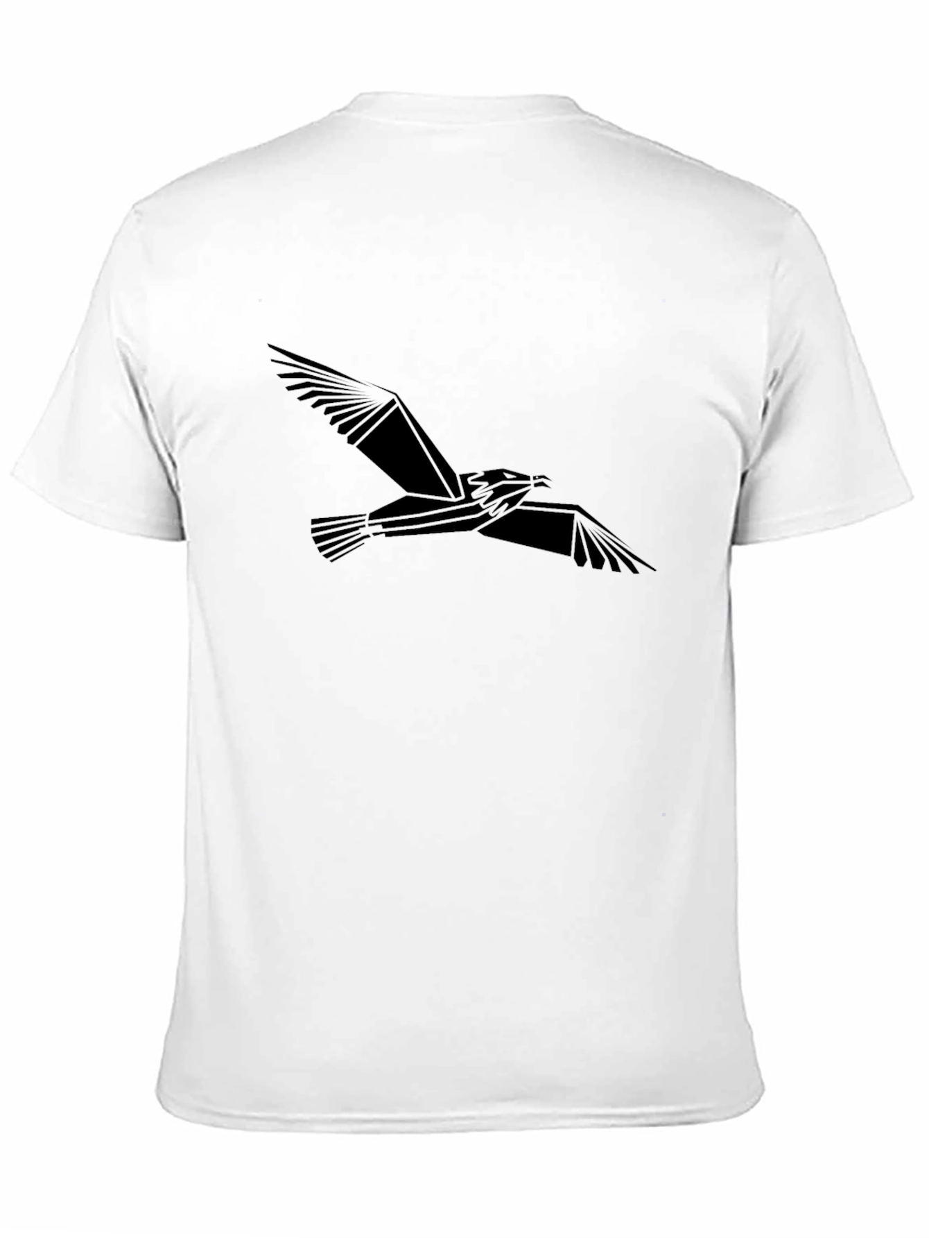Black Geometric Bird Graphic Tee - Black view 11