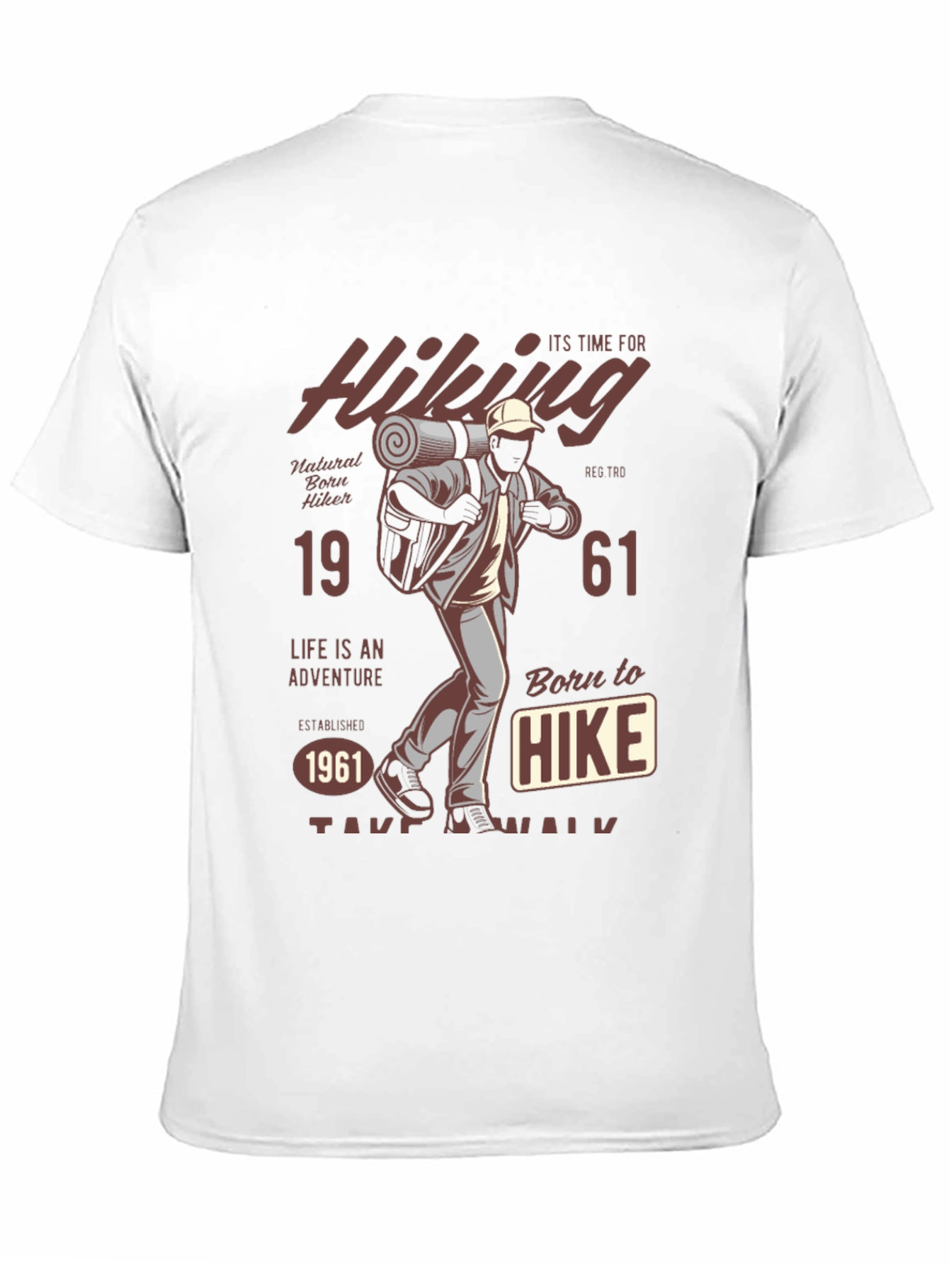 Black Hiking Adventure Tee - Born to Hike Graphic T-Shirt view 11