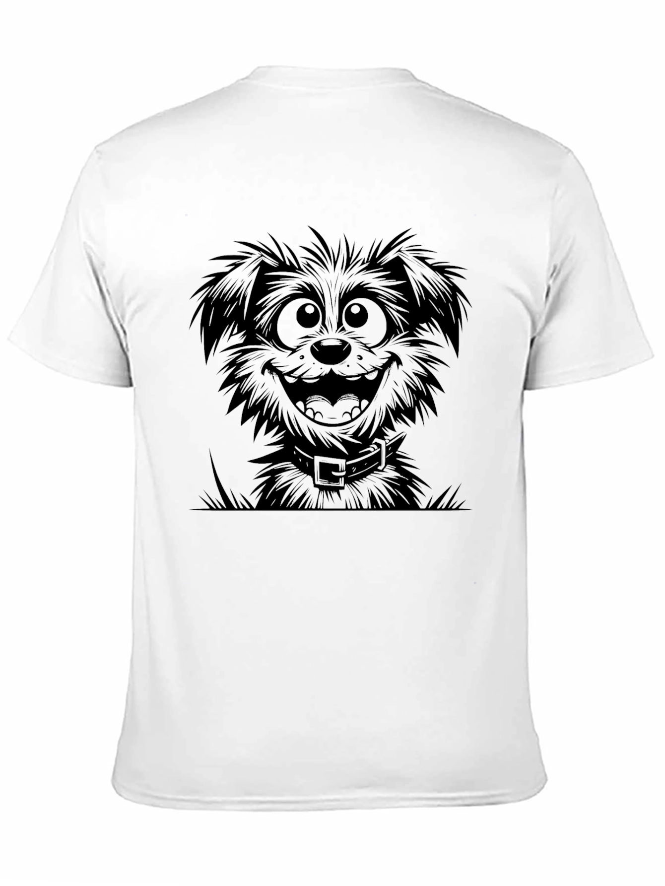 Black Cartoon Dog Black T-Shirt view 11