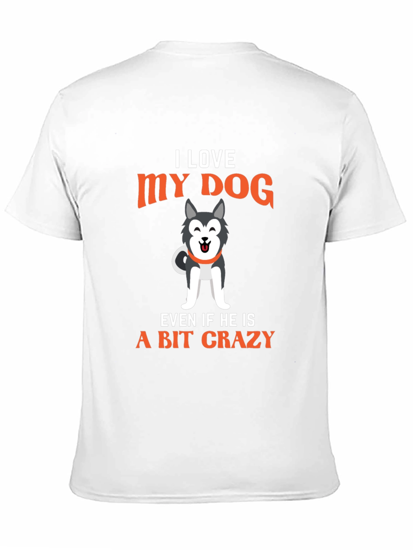 Black I Love My Dog Men's Graphic T-Shirt - Crazy Dog Lover Tee view 11
