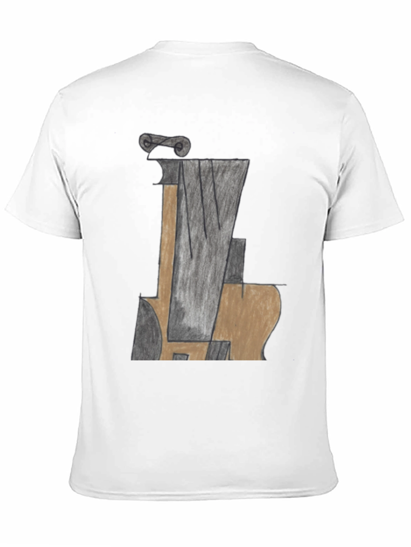 Black Abstract Guitar Graphic T-Shirt view 11