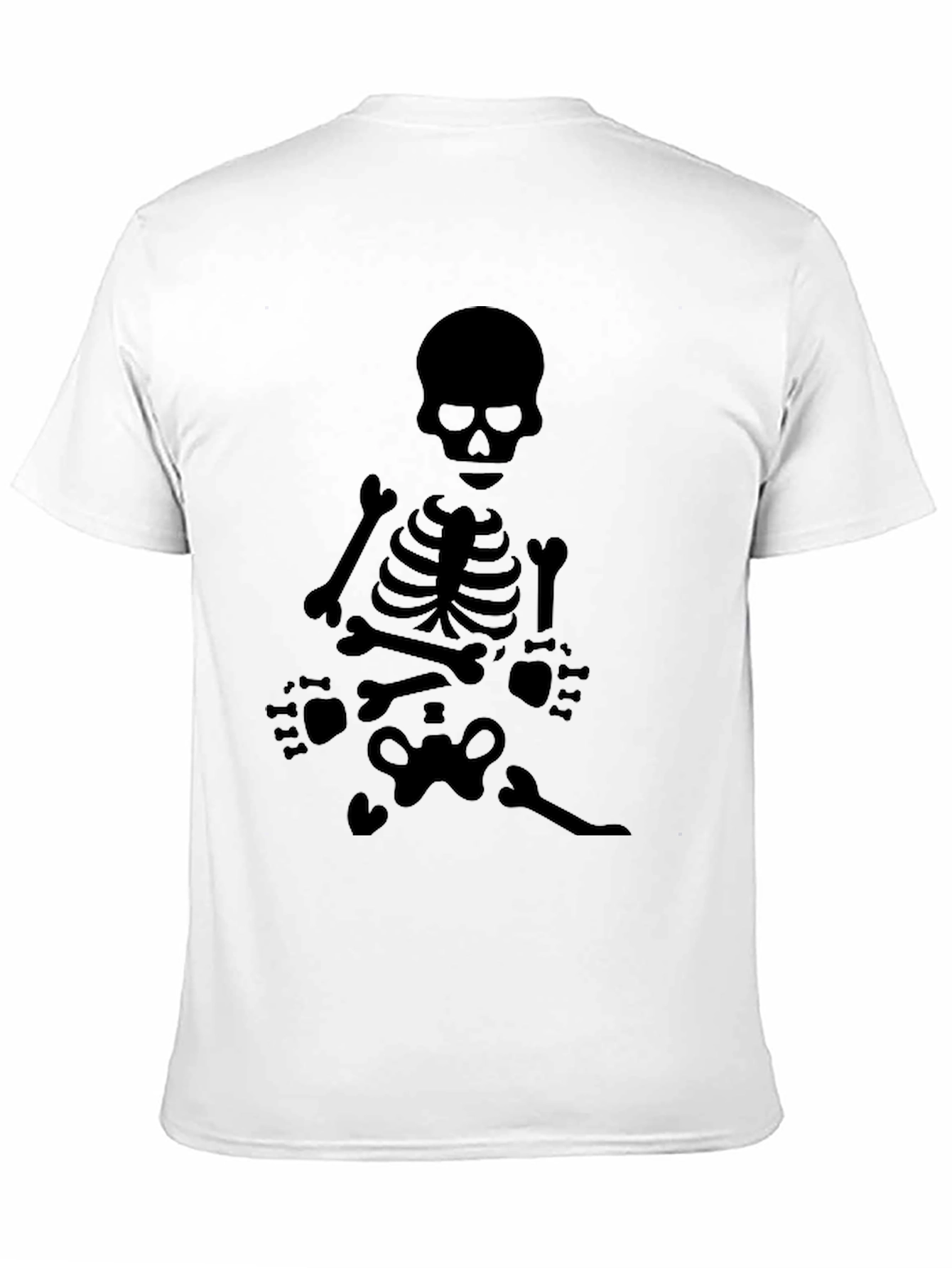 Black Skeleton Graphic Tee - Black Crew Neck view 11