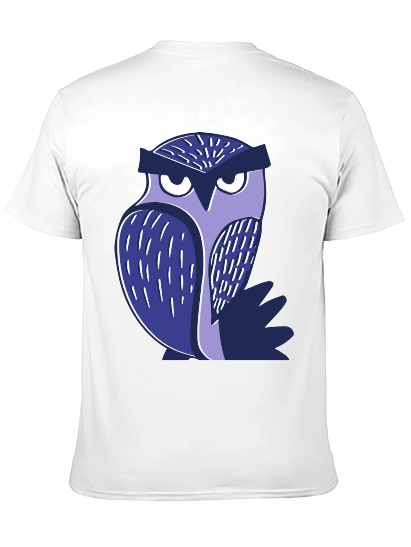 Black Cool Owl Graphic Tee - Black Unisex T-Shirt view 11