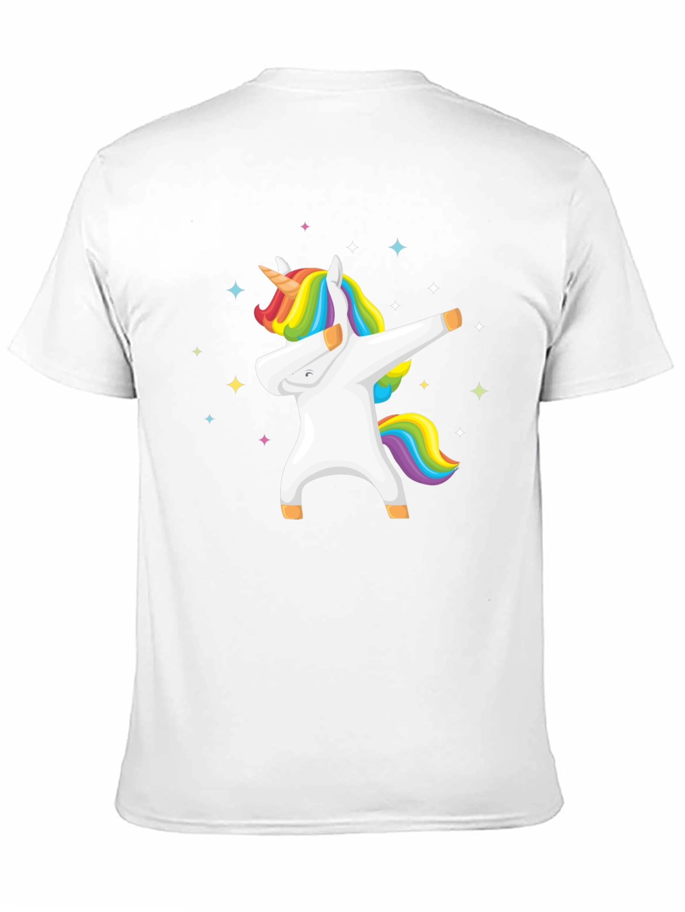 Black Dabbing Unicorn Graphic Tee - Black Cotton T-Shirt view 11