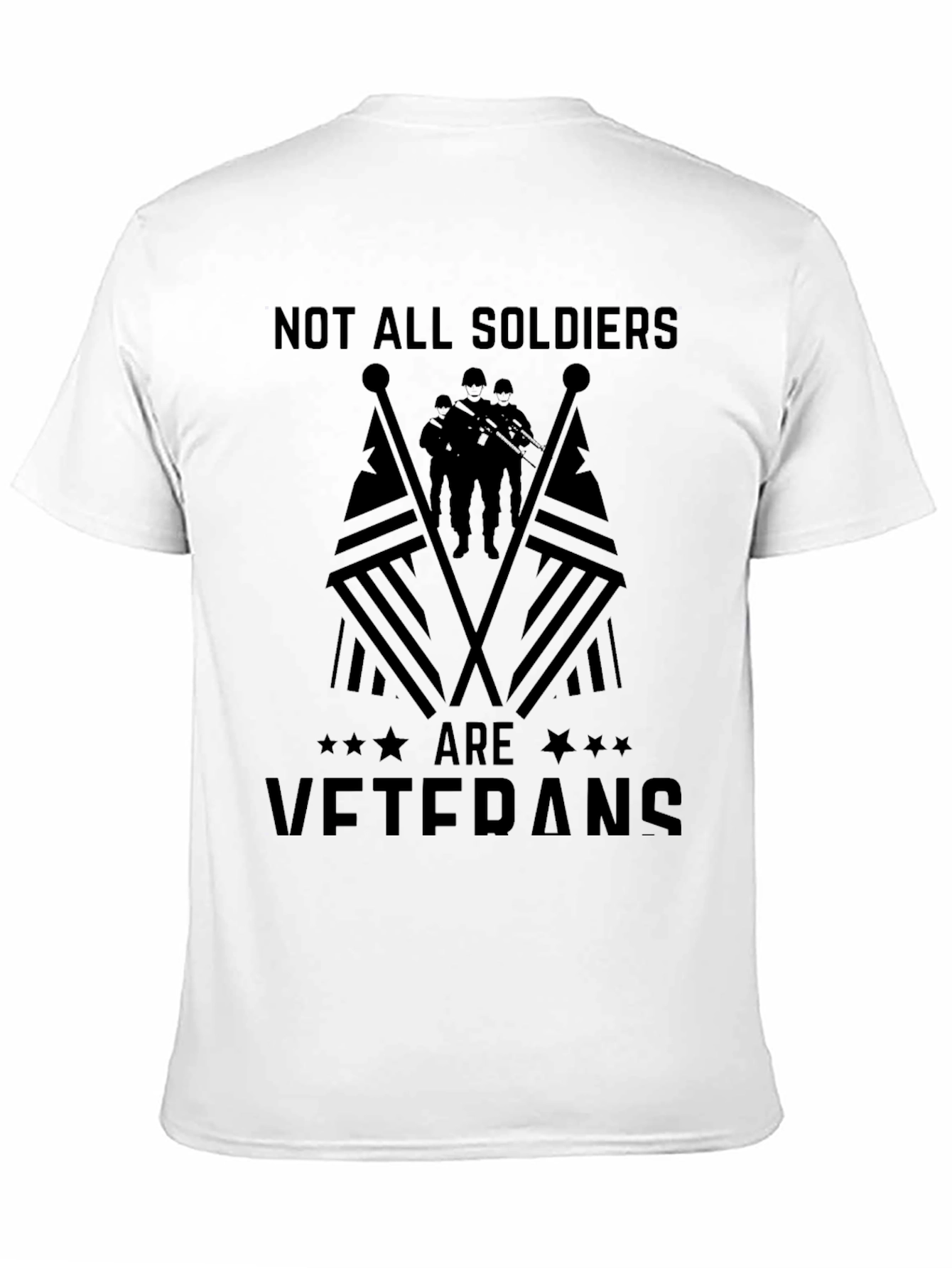 Black Not All Soldiers Are Veterans Graphic Tee view 11
