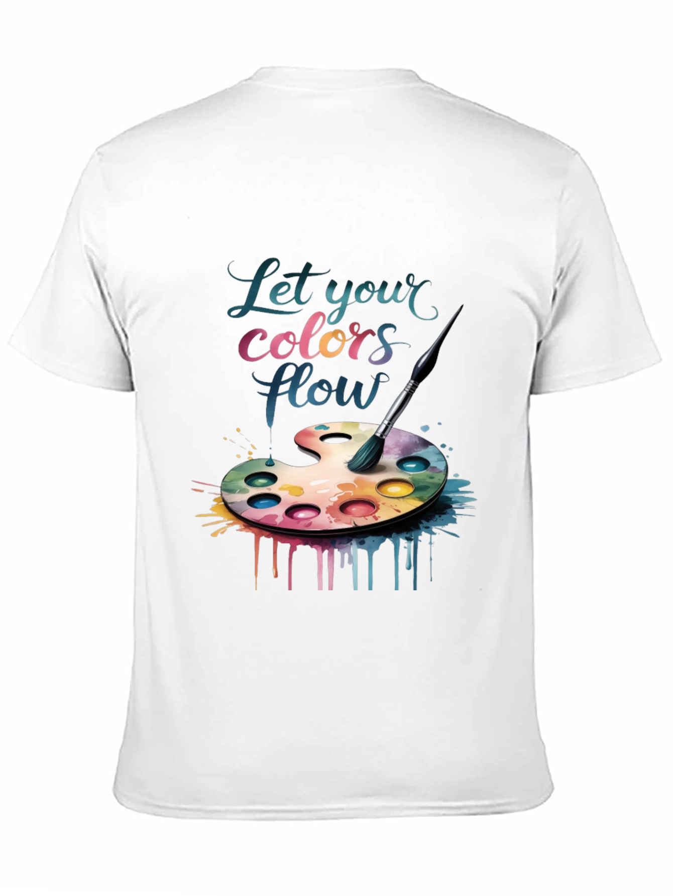 Black Artist Palette Tee - Let Your Colors Flow view 11