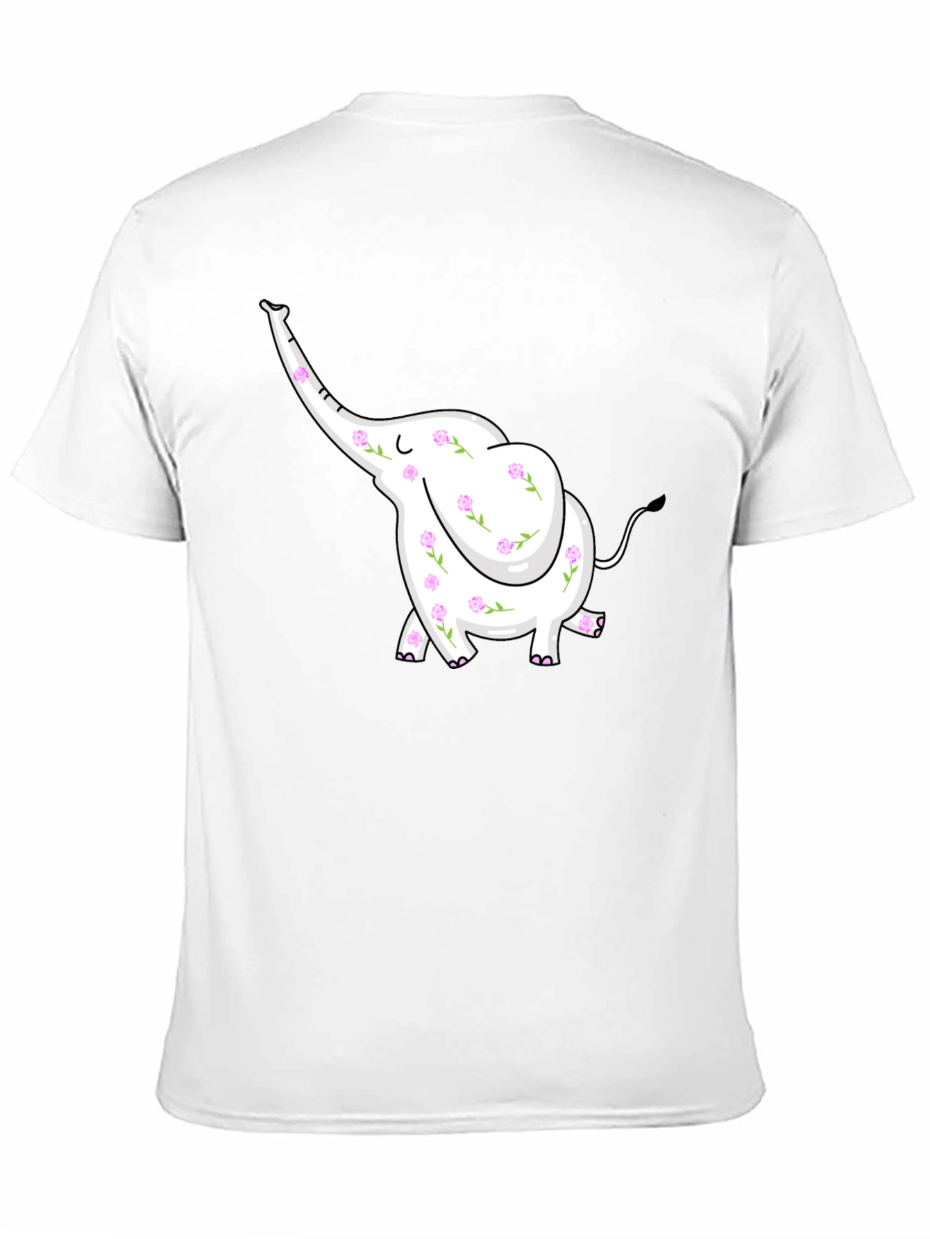 Black Floral Elephant Graphic Tee view 11