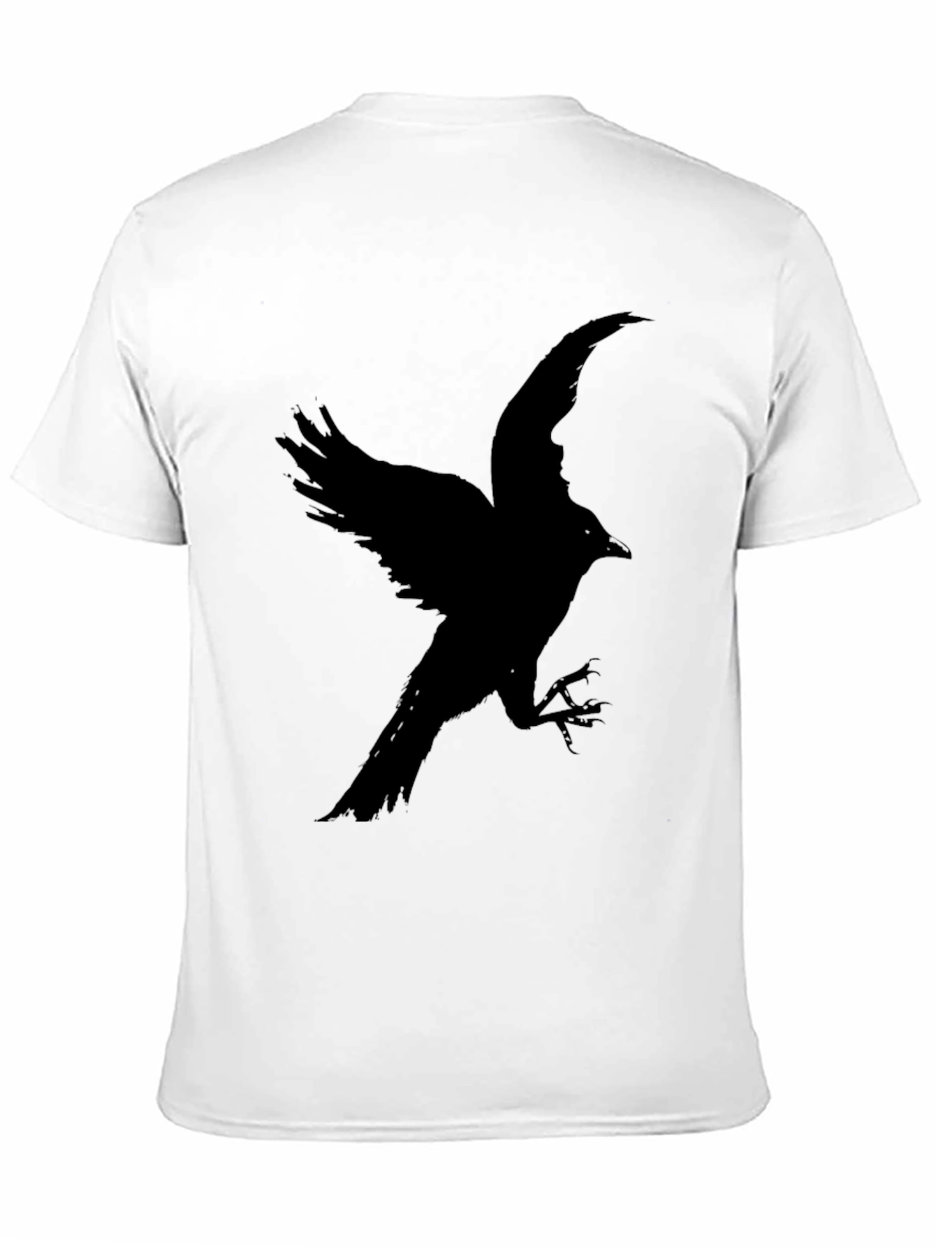 Black Raven Profile T-Shirt - Dark Bird Graphic Tee view 11