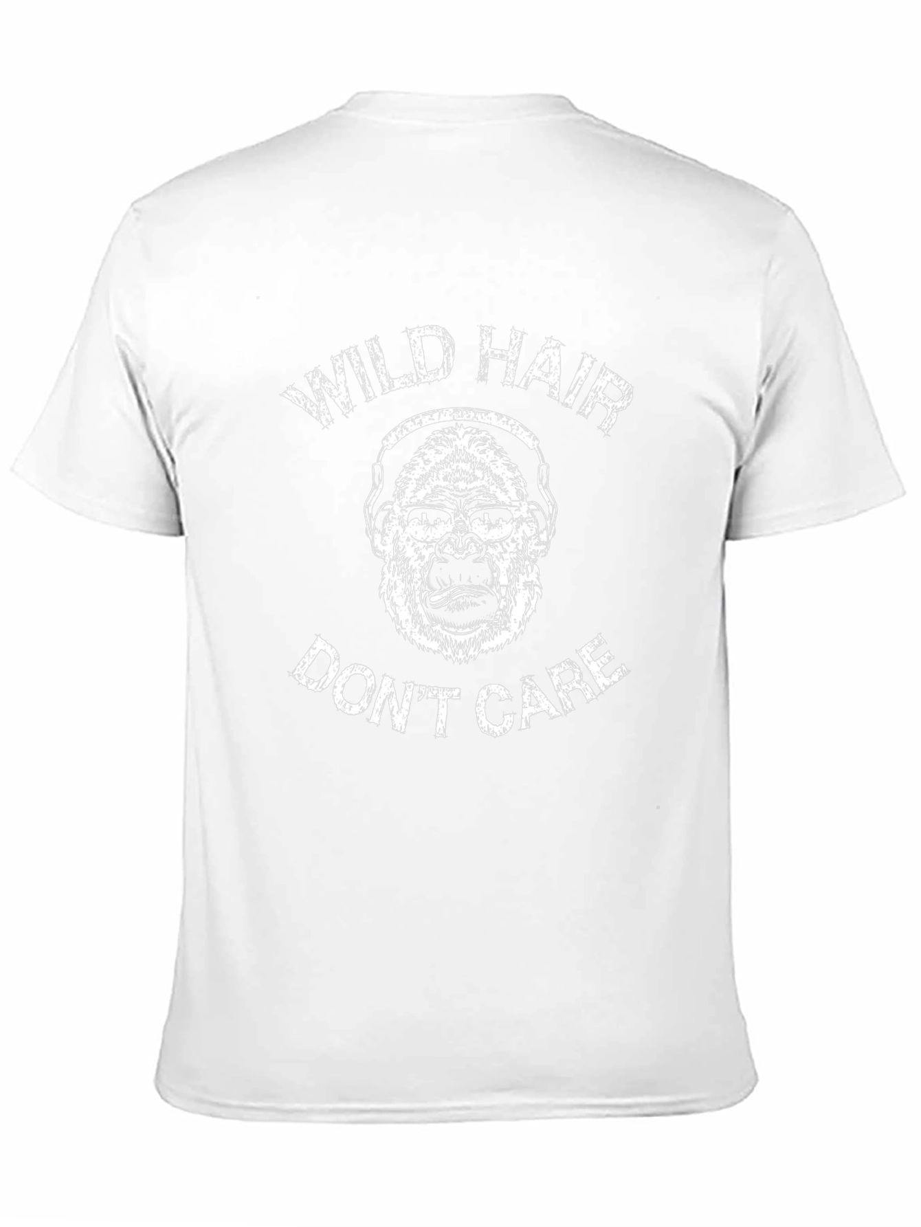 Black Wild Hair Don't Care Gorilla T-Shirt view 11
