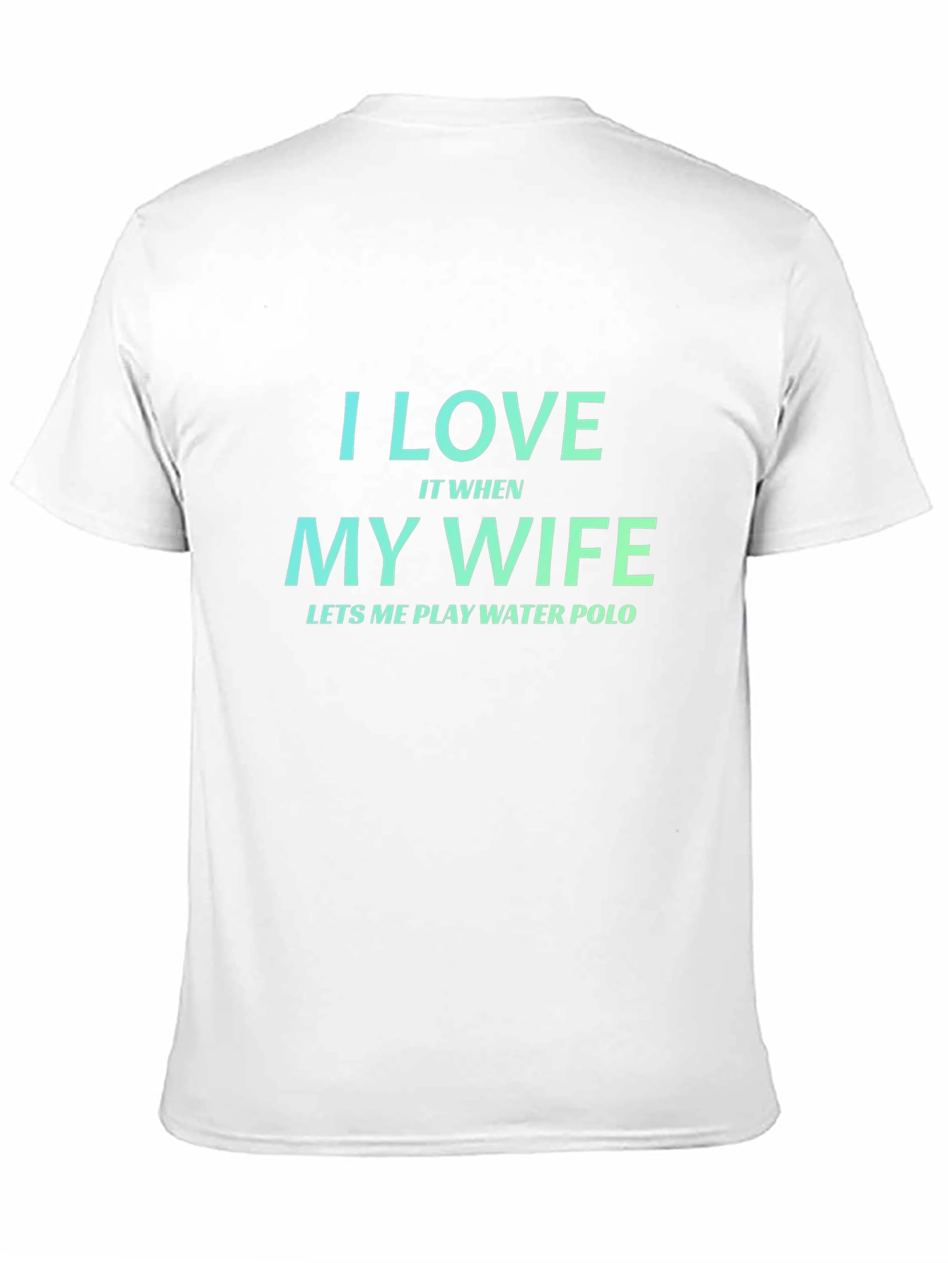 Black Funny Water Polo T-Shirt - Happy Wife, Happy Life view 11