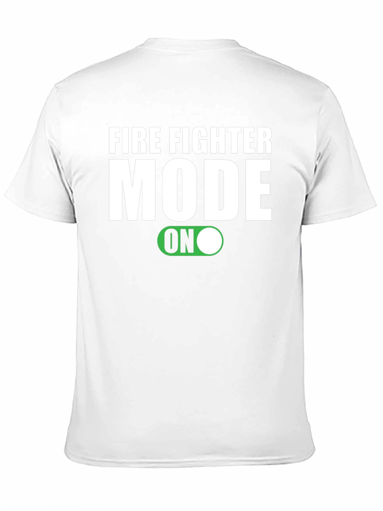 Black Firefighter Mode ON Graphic Tee view 11