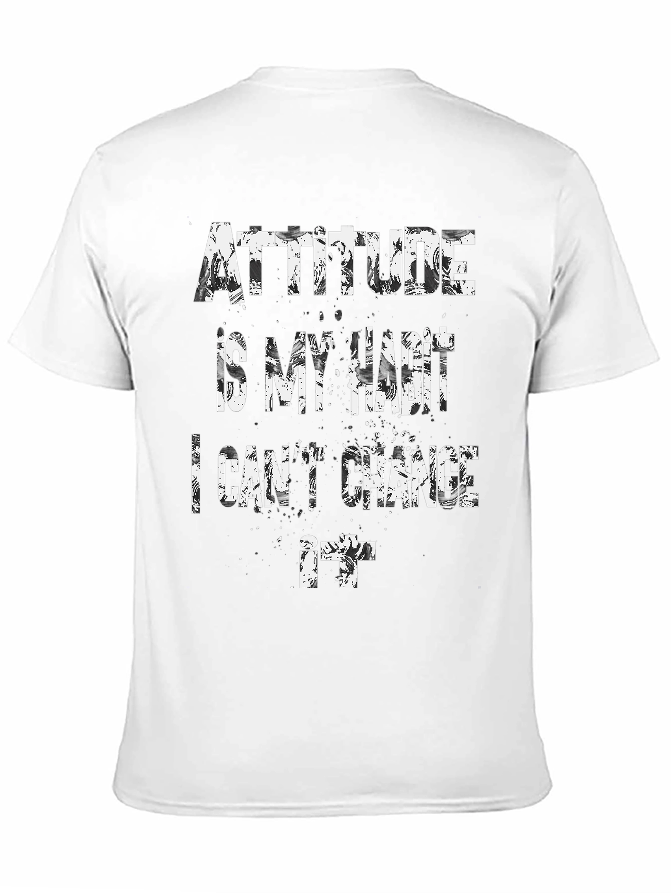 Black Attitude Is My Habit Graphic Tee - Men's Black T-Shirt view 11