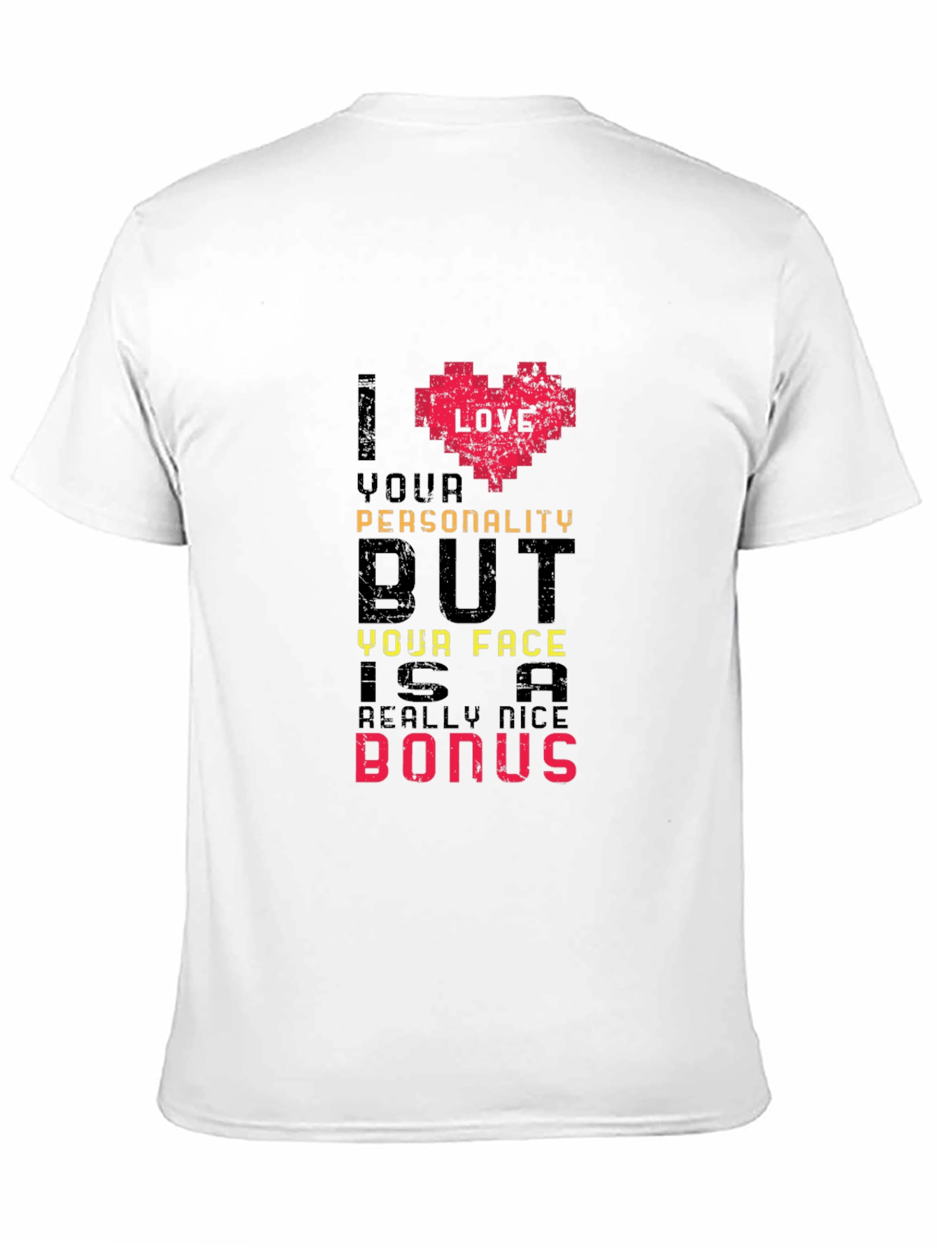 Black Humorous "I Love Your Personality" Graphic Tee view 11