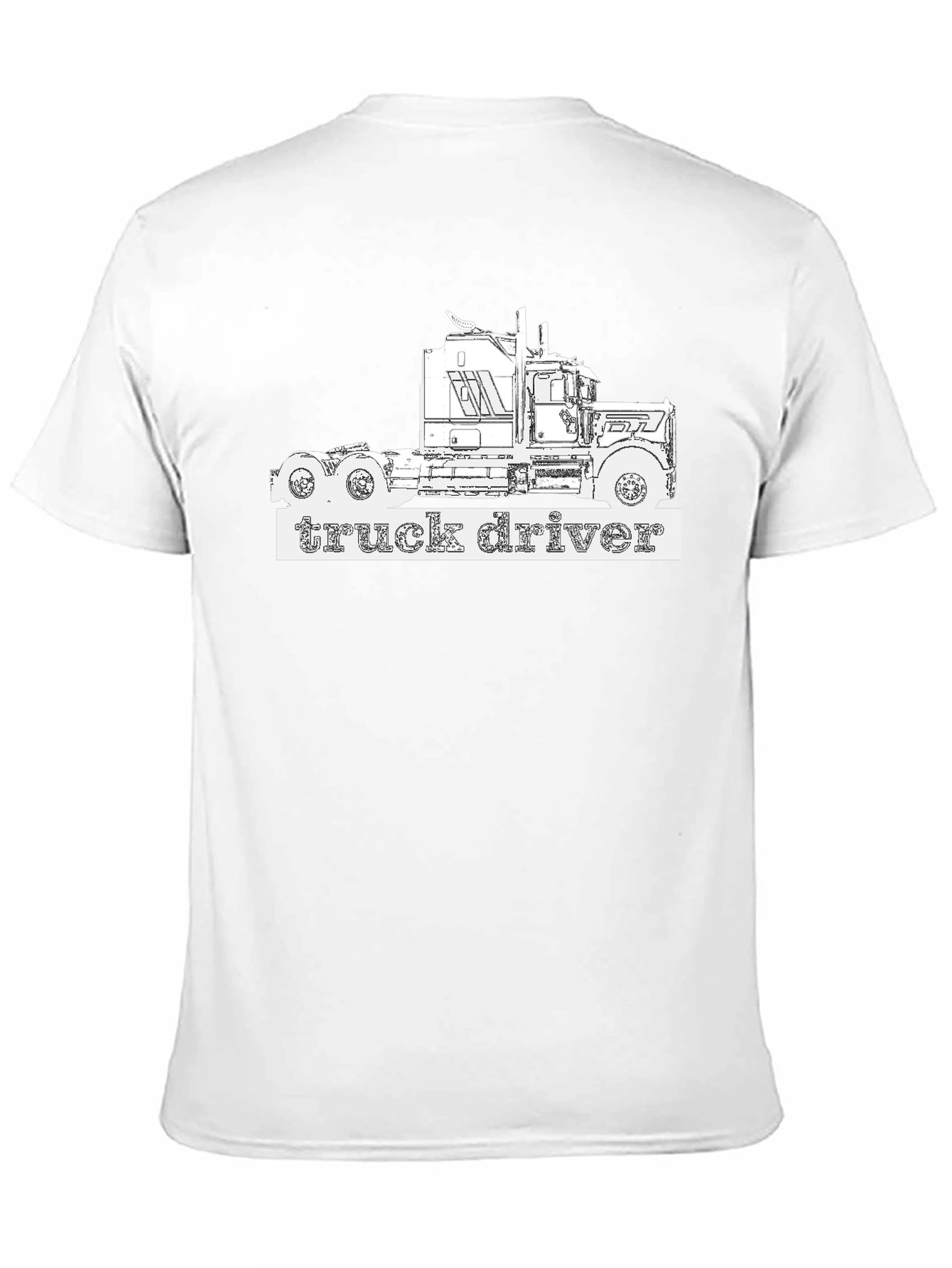 Black Truck Driver T-Shirt - Black Graphic Tee view 11