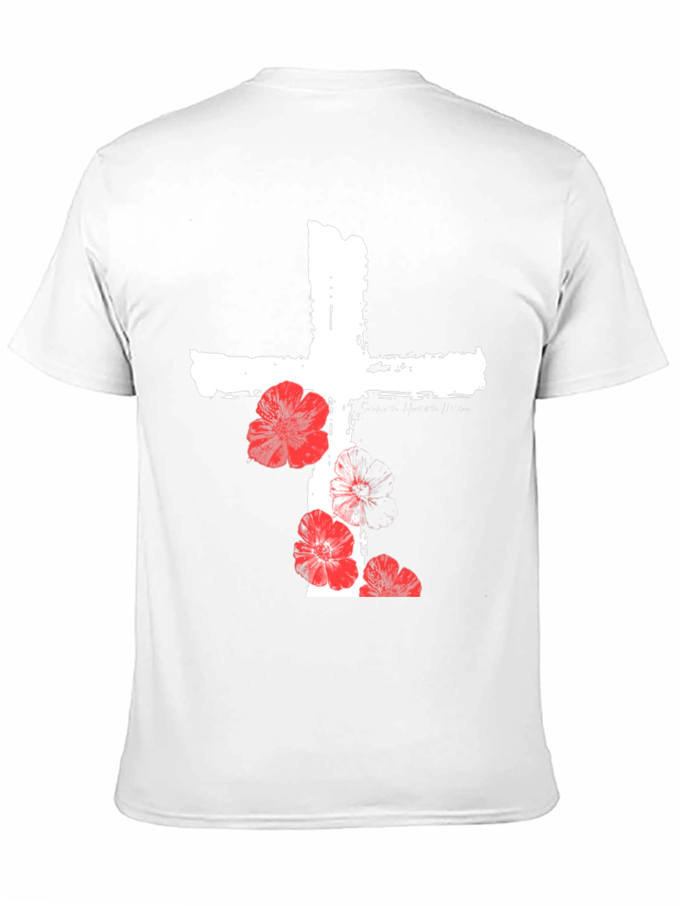 Black Floral Cross Graphic T-Shirt - Black view 11