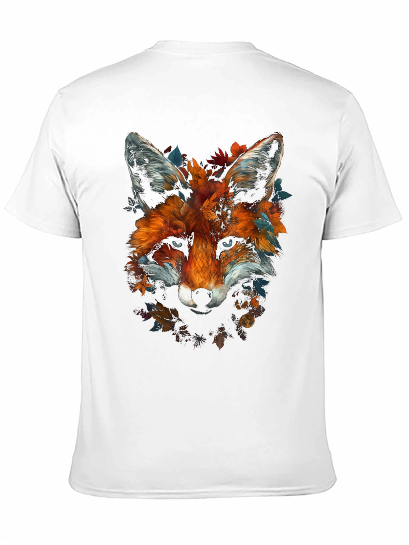 Black Fox Floral Graphic Tee - Unique Animal Design view 11
