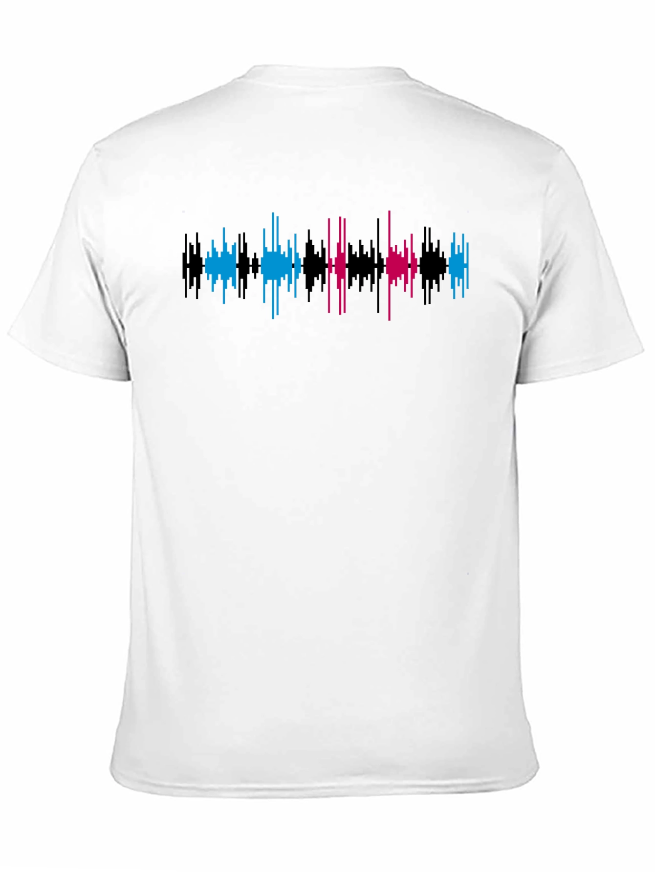 Black Soundwave Graphic Tee - Black Crew Neck T-Shirt view 11