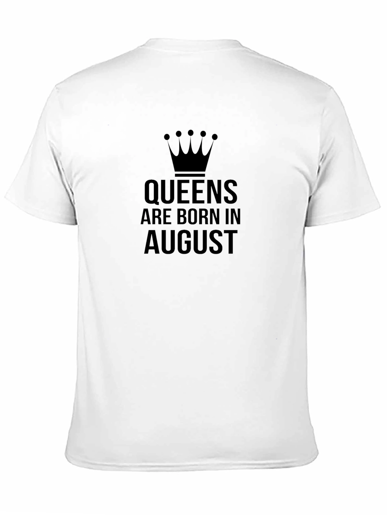Queens Born in August Black Graphic Tee - 11