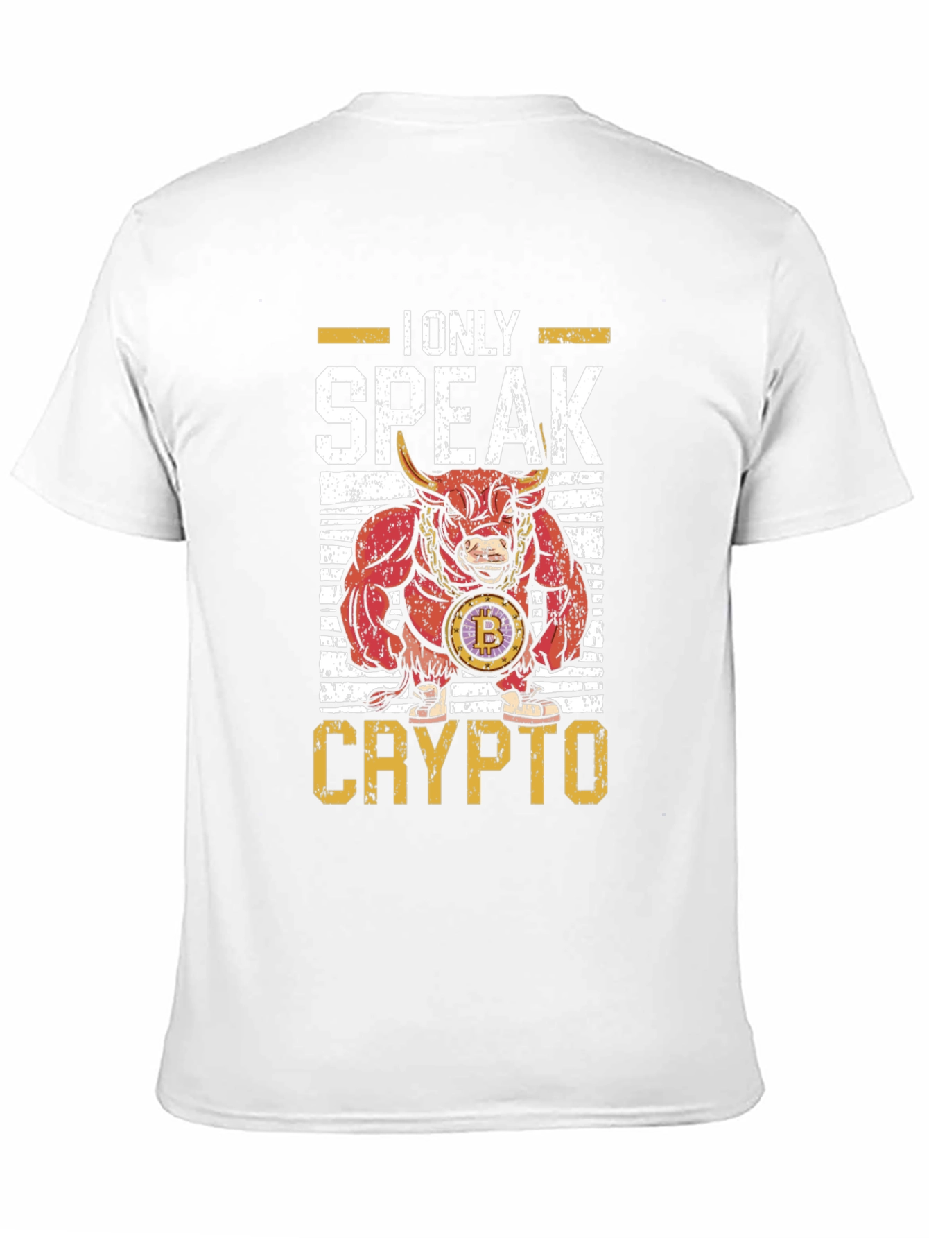 Black Crypto Bull T-Shirt - I Only Speak Crypto view 11