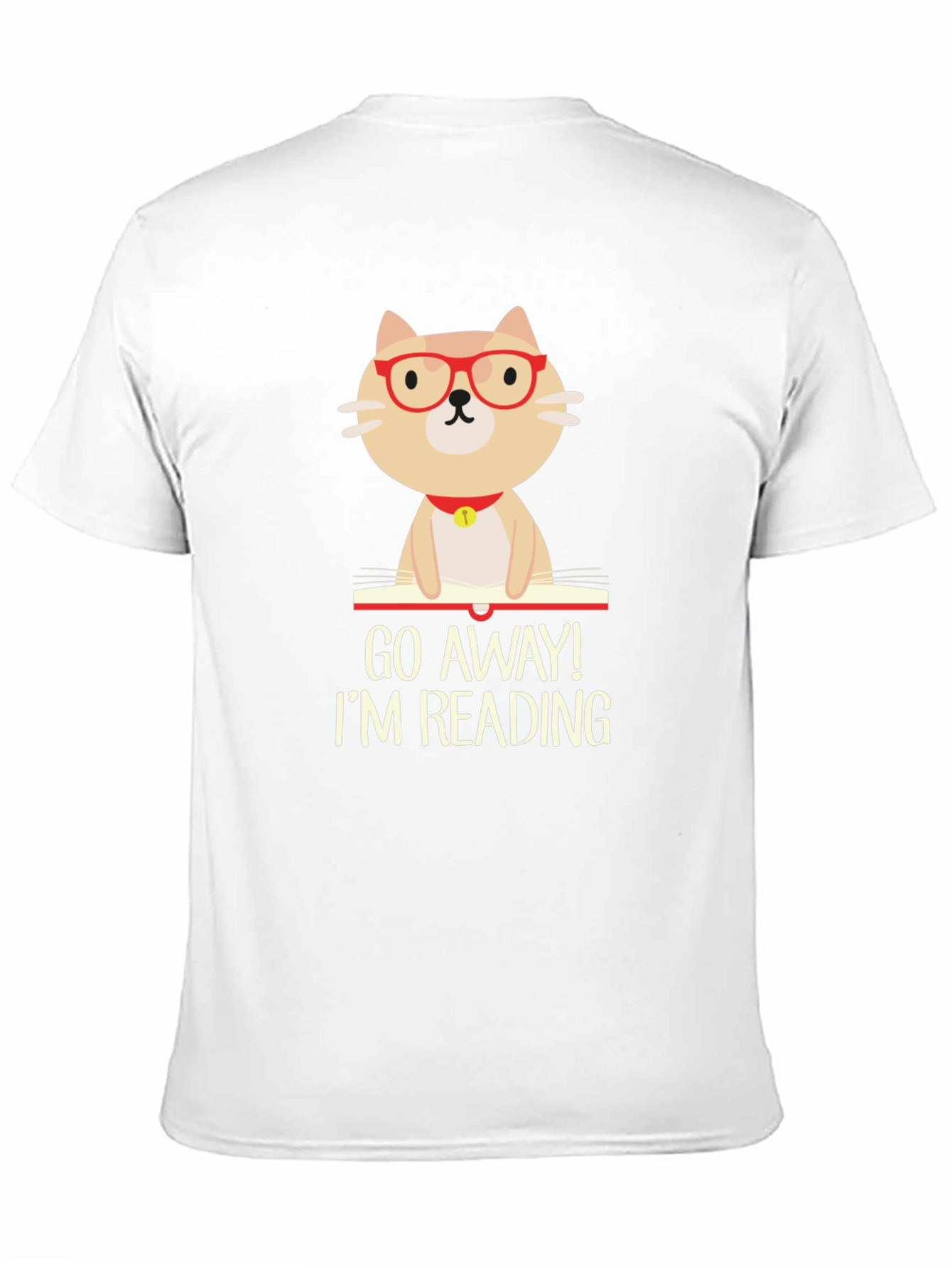 Black Funny Reading Cat Graphic T-Shirt view 11
