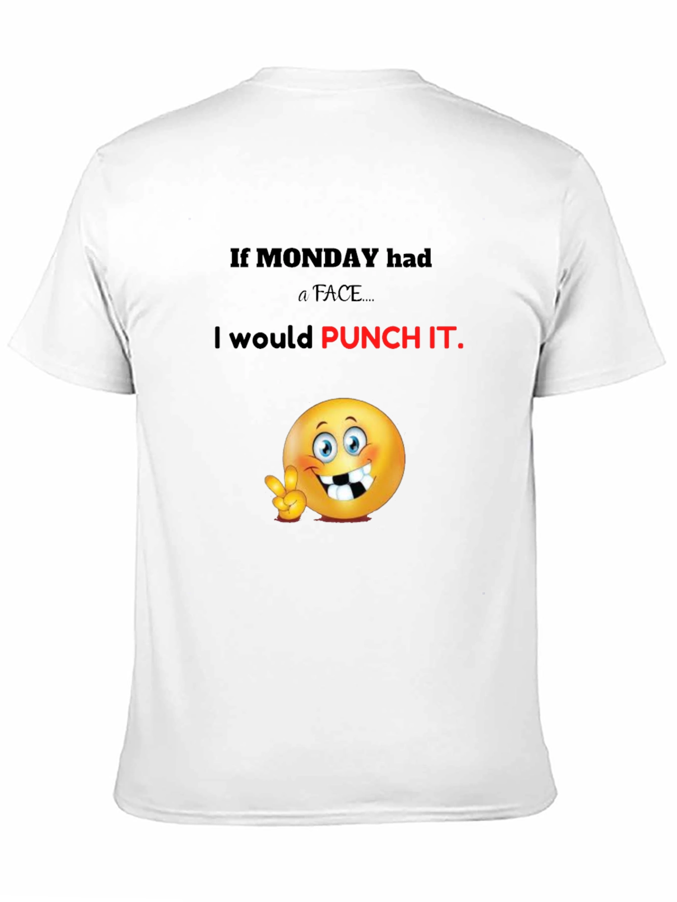 Black Monday Face Punch Graphic Tee - Black view 11