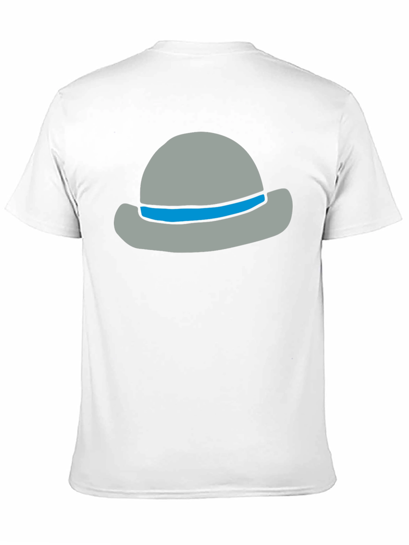 Black Stylish Cartoon Hat Graphic Tee - Unisex Cotton Blend view 11