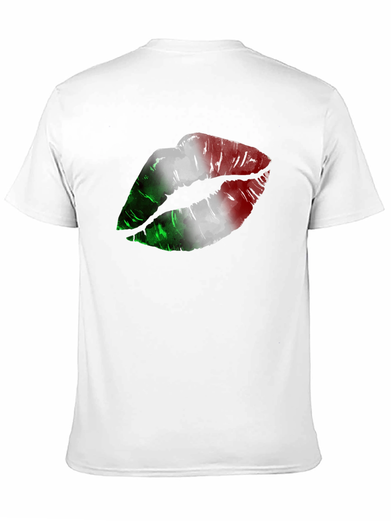 Black Italian Flag Lips Graphic T-Shirt view 11
