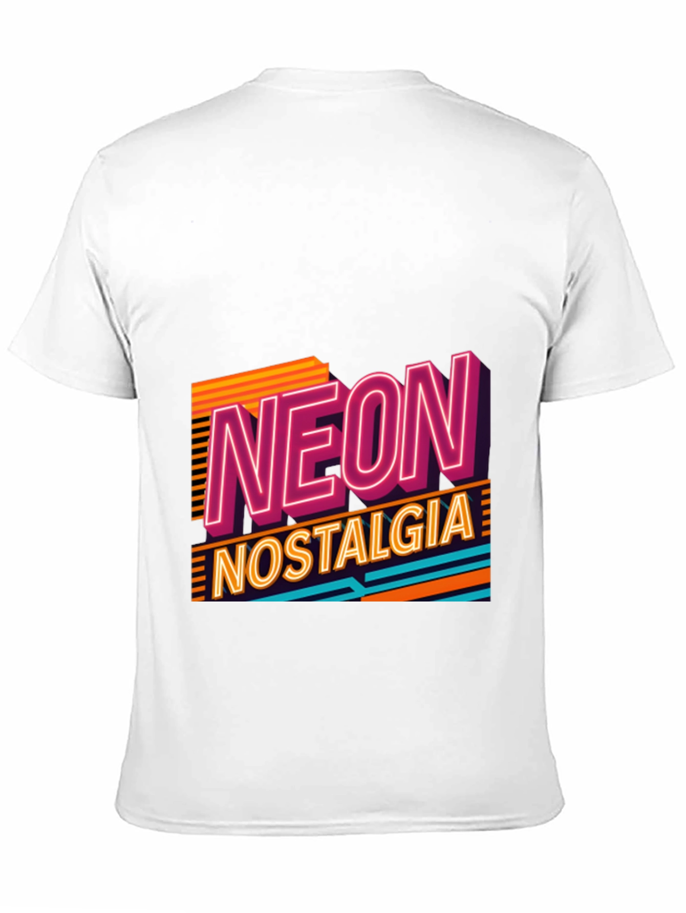 Black Retro Neon Nostalgia Graphic Tee view 11
