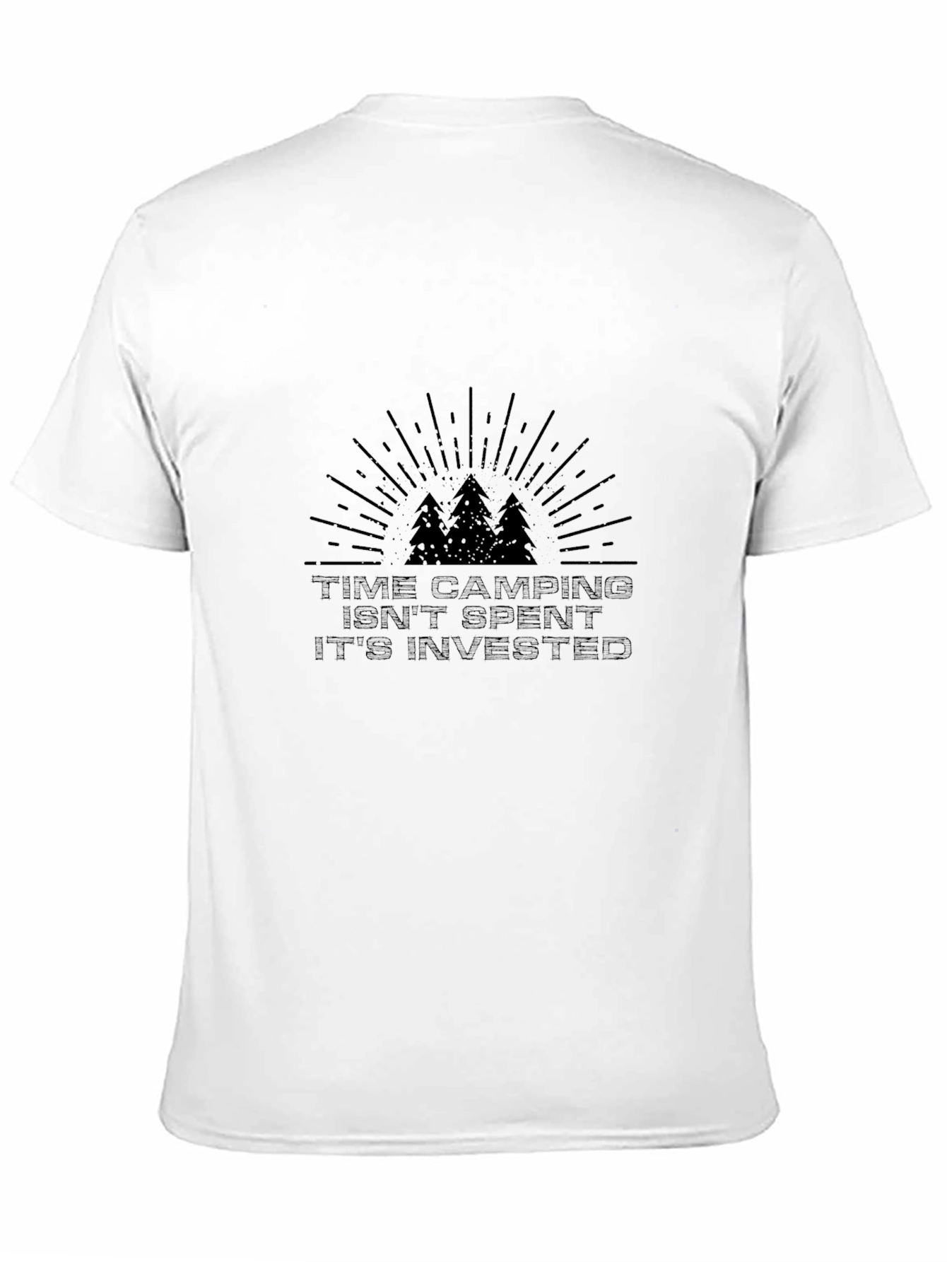 Black Camping Investment Black T-Shirt view 11