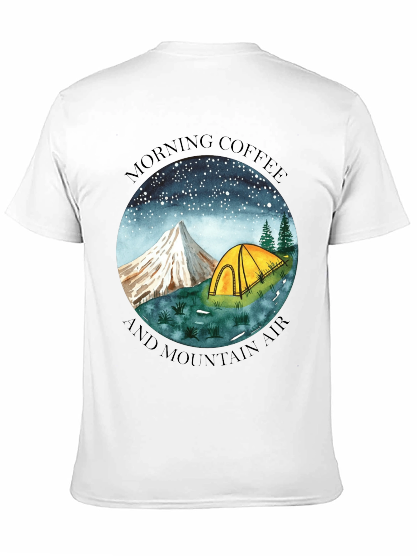 Black Morning Coffee & Mountain Air Graphic Tee view 11