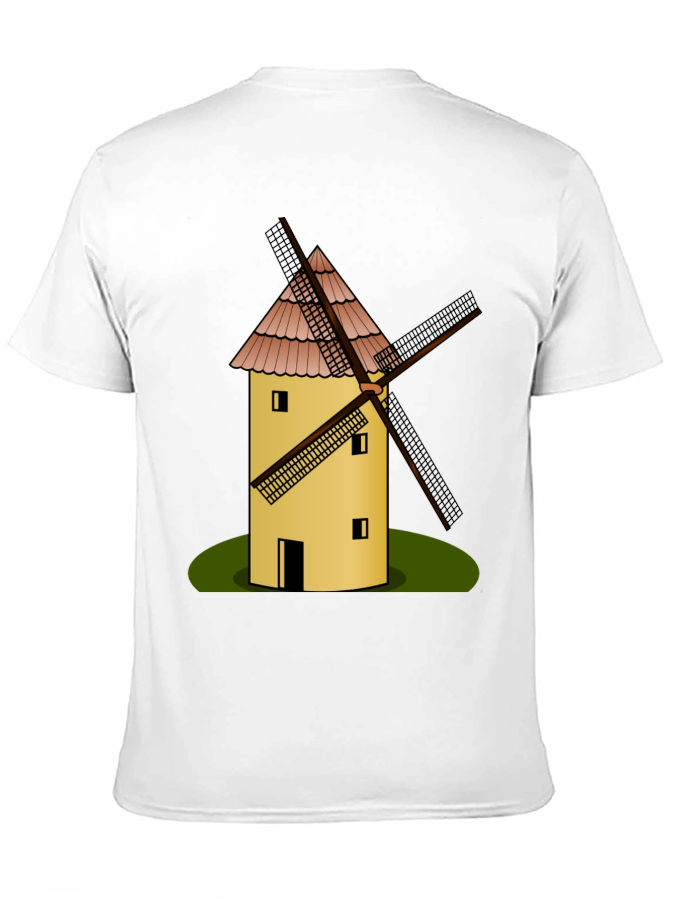 Black Windmill Graphic T-Shirt - Black Cotton Tee view 11