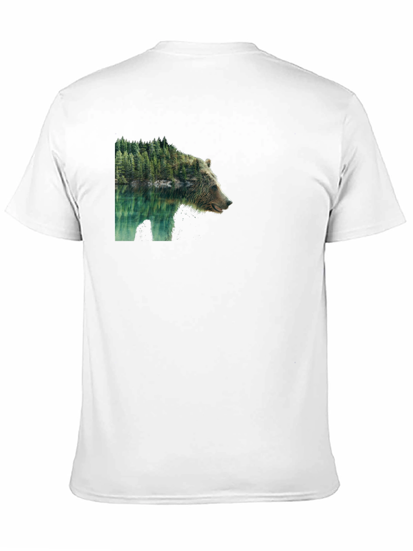 Black Bear & Forest Graphic Tee - Nature Inspired Print view 11