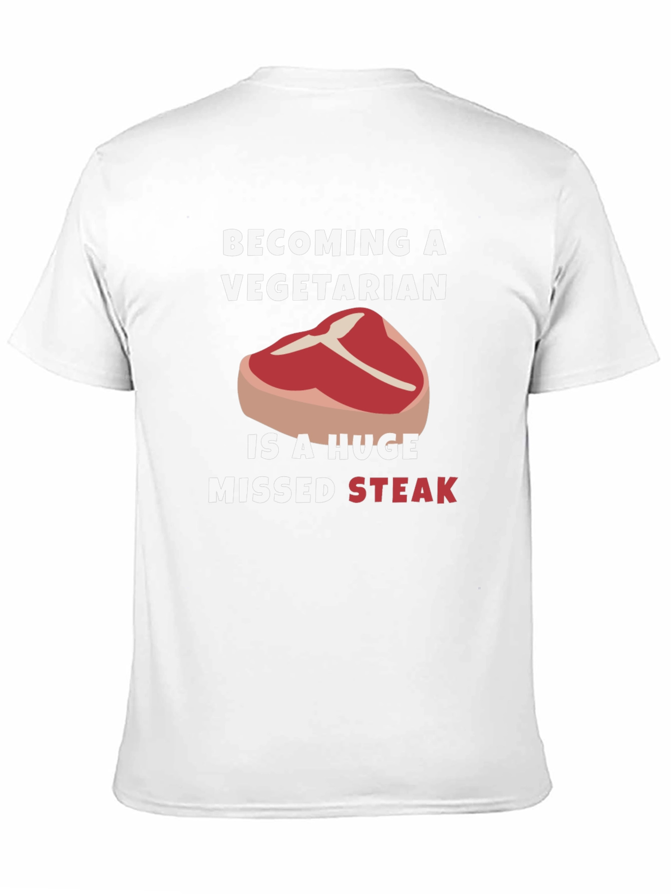 Black Becoming Vegetarian Missed Steak Funny Graphic Tee view 11