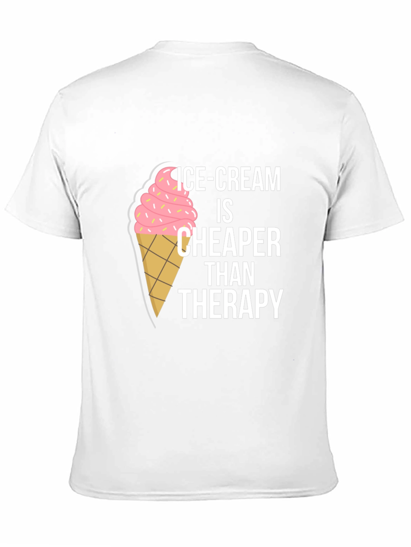Black Ice Cream Cheaper Than Therapy Graphic Tee view 11