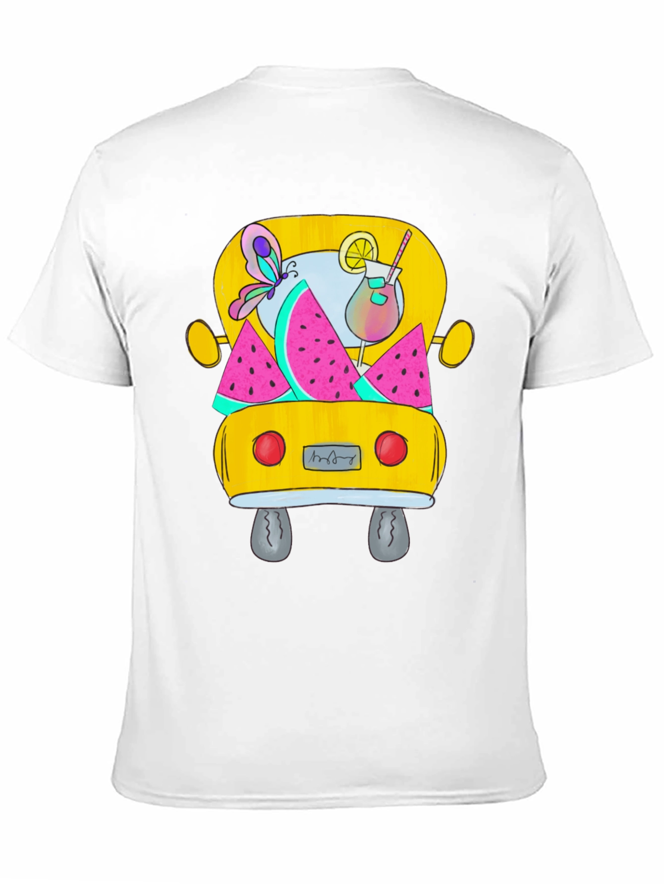 Summer Bus Graphic Tee - Men's Black T-Shirt - 11