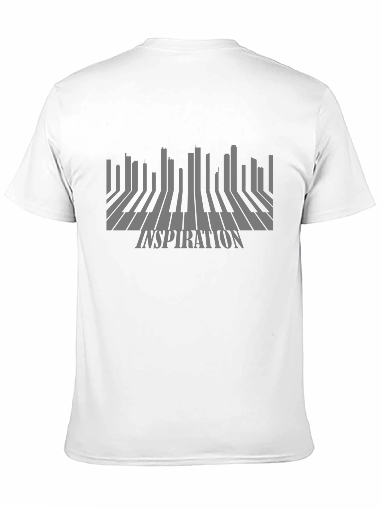 Black Inspiration Piano Keys T-Shirt - Black view 11