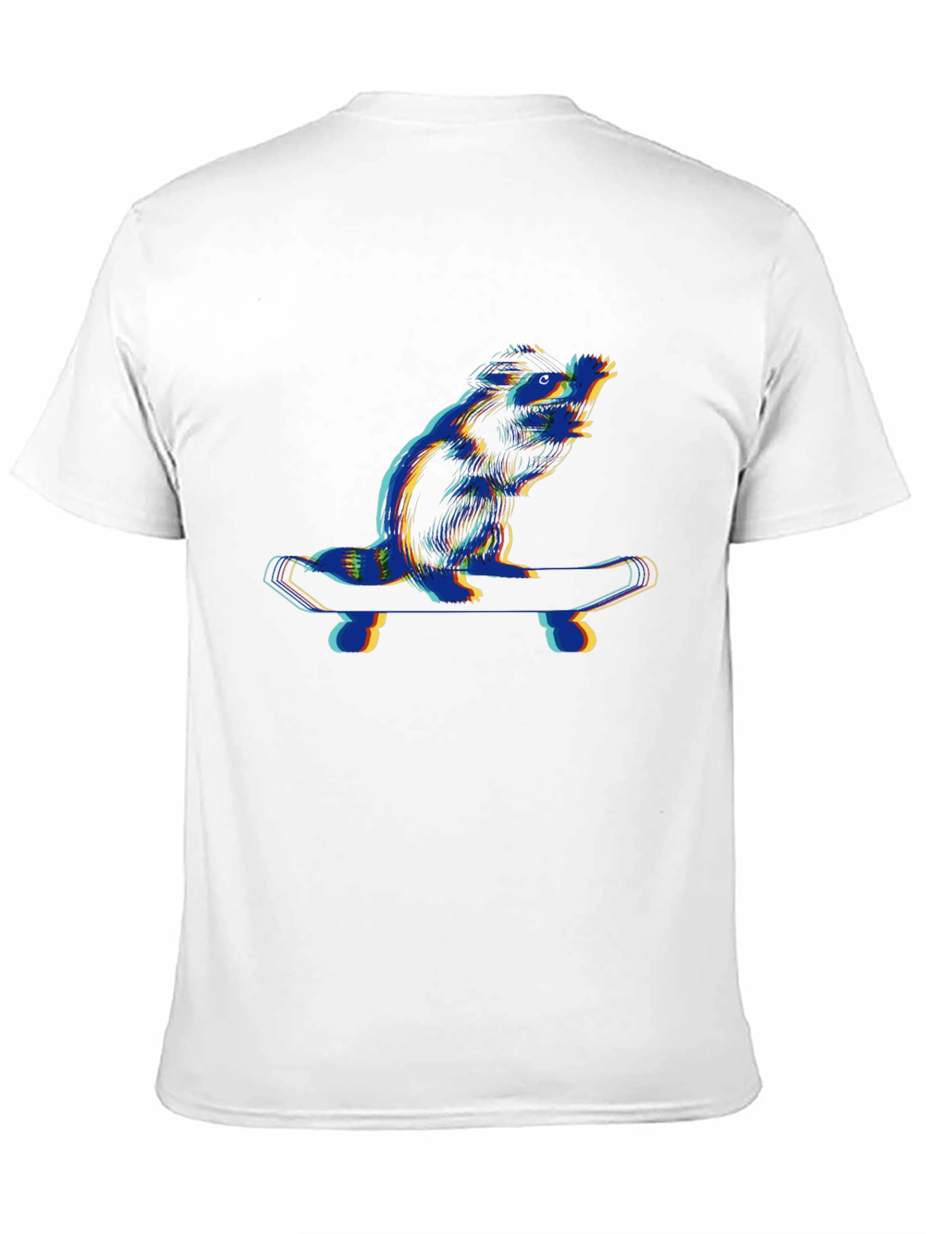 Black Cool Beaver Skateboarder Black T-Shirt view 11