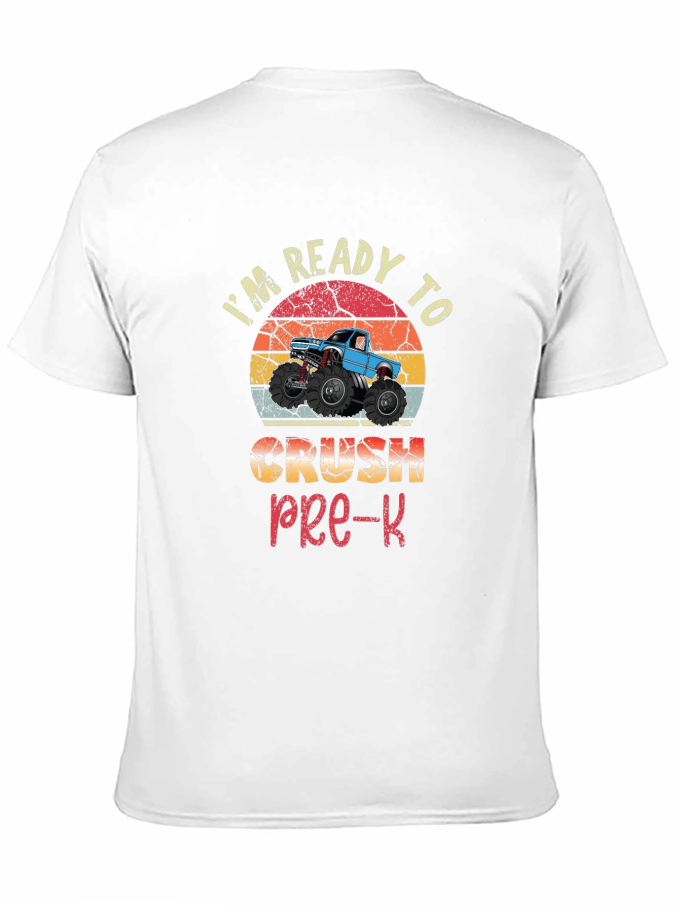 Black Ready To Crush Pre-K Monster Truck T-Shirt view 11