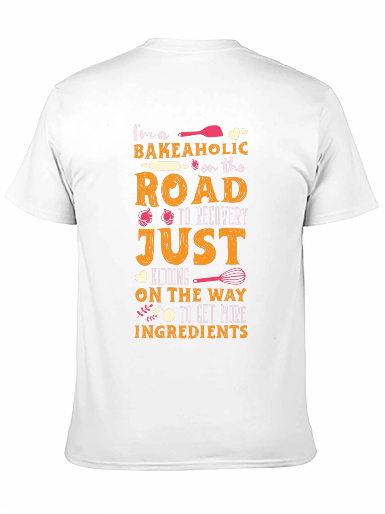 Black Bakeaholic T-Shirt - Funny Baking Lover Tee view 11